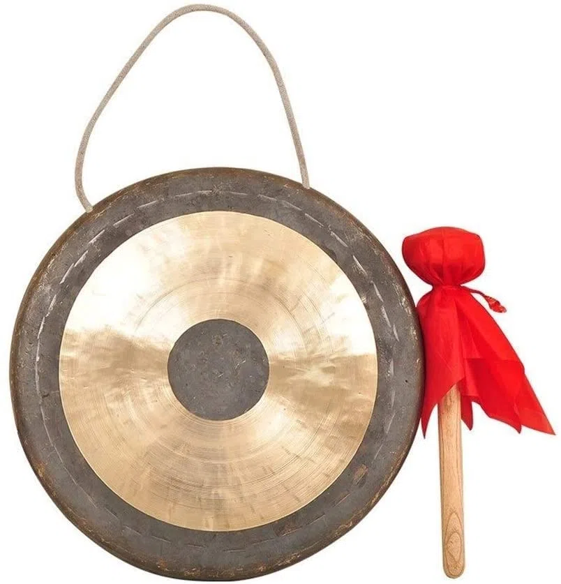 Generic Gong con mazo, Gong Gong 30/35/40/45/50 cm Camino Abierto Copia de Gong Gong Anillo Tradicional Gong Control de Inundaciones Gong Instrumento Musical,30CM(50CM)