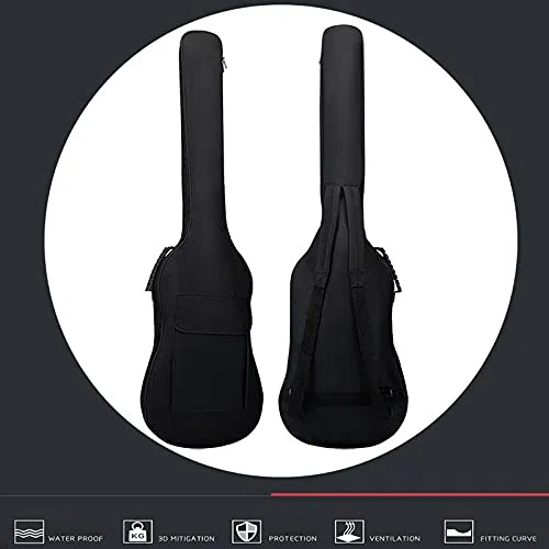 Bolsa de Bajo EléCtrico Bolsa de Concierto Mochila Estuche Blando Acolchado 5 Mm Acolchado Ligero