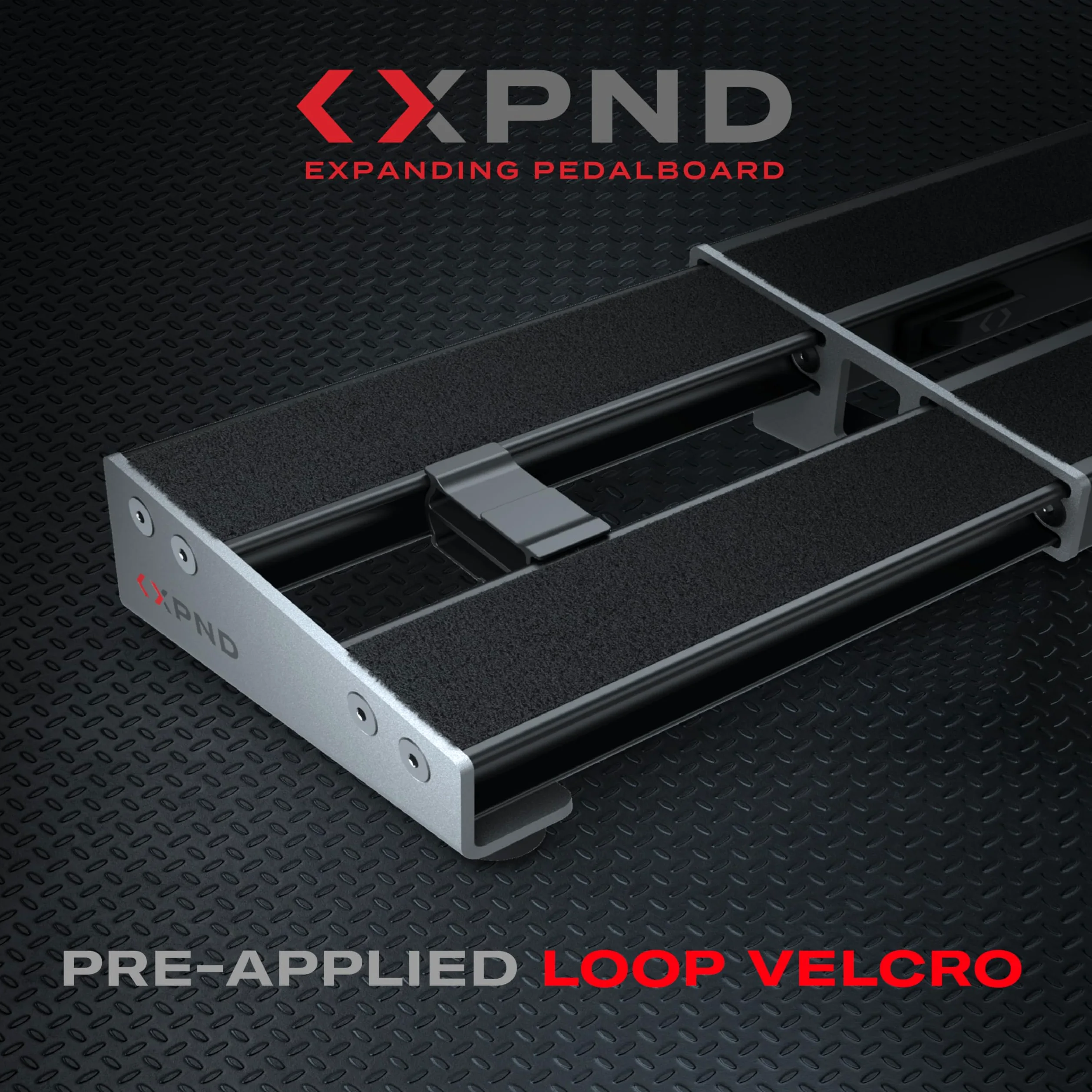 D'Addario XPND Pedal Board - Pedalboard Guitarra - Pedaleras para Guitarra - 1 Filas, Ligera, Duradera Pedalera de Aluminio - Velcro Pre-Aplicado para Intercambiar Pedales