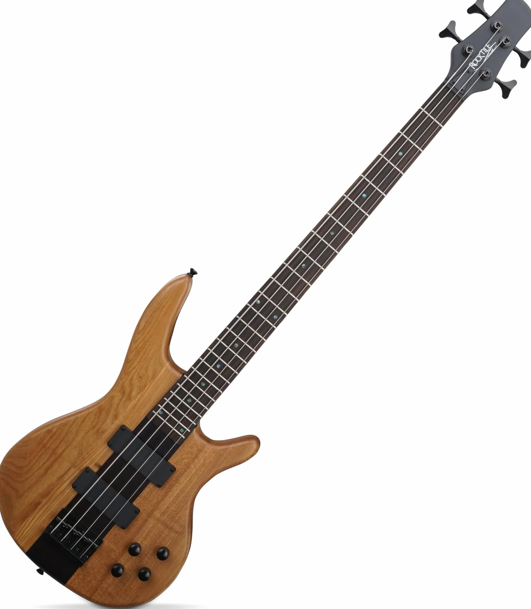 Rocktile Pro LB104-N LowBone Bajo Eléctrico - 4 cuerdas - Cuerpo: tilo - mástil de arce en una pieza - diapasón: palisandro - 2 pastillas humbucker - natural