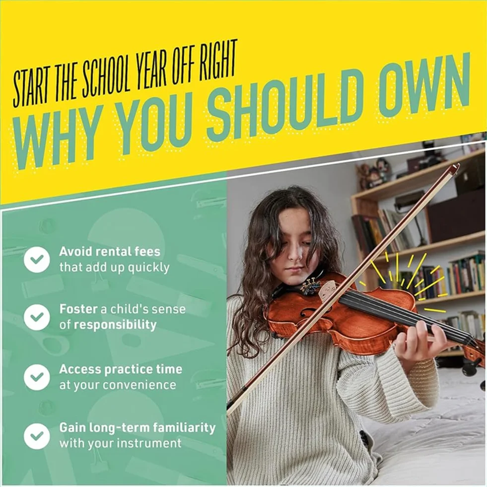 Violín 1/4, Instrumentos Musicales para Adultos y Niños, con Estuche Rígido, Arco, Ideal para Principiantes