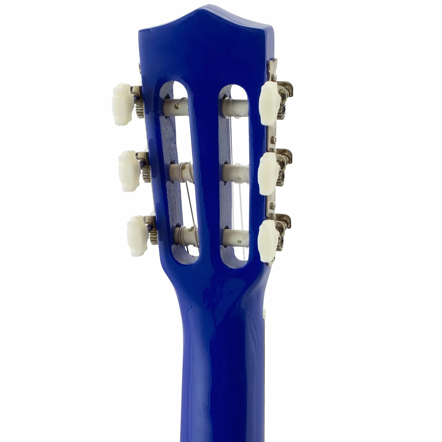 TIGER CLG4 Pack guitarra clásica 3/4 zurdos azul | Incluye bolsa, cuerdas, correa y púa, ideal para niños de 9 a 11 años y principiantes