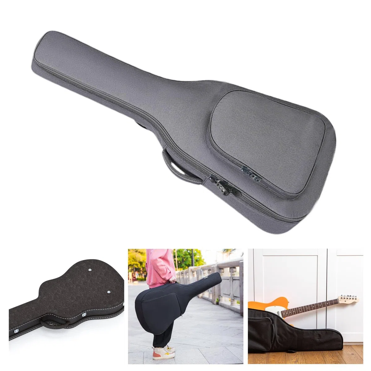 Estuche para Guitarra Clásica, Bolso de Transporte Acolchado, 36 pulgadas