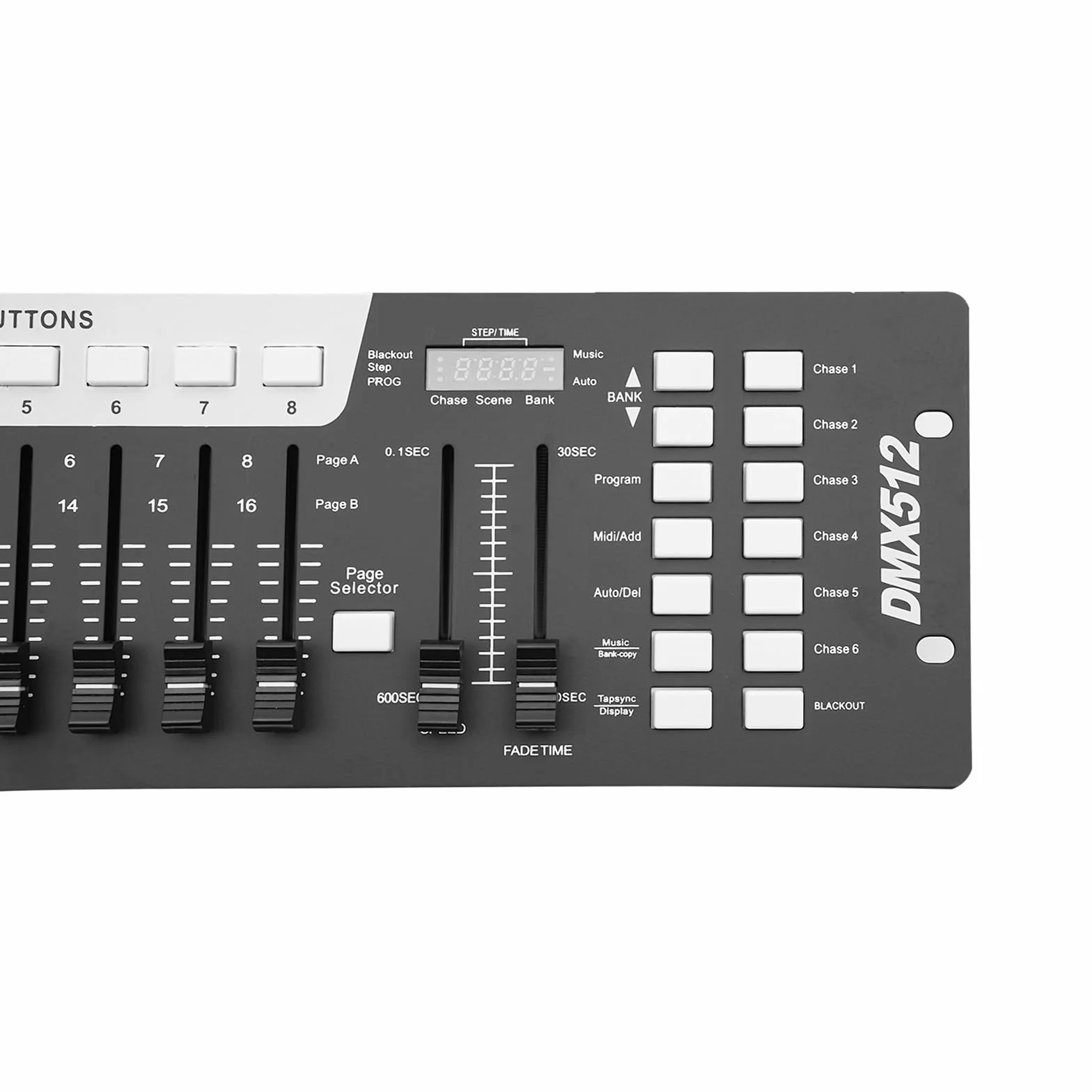 DMX - Controlador de luz DMX de 192 canales con pantalla LED HD, controlador de luz DJ, 240 escenas, 6 controladores programables DMX512 para consola KTV DJ, espectáculos de luz para fiestas