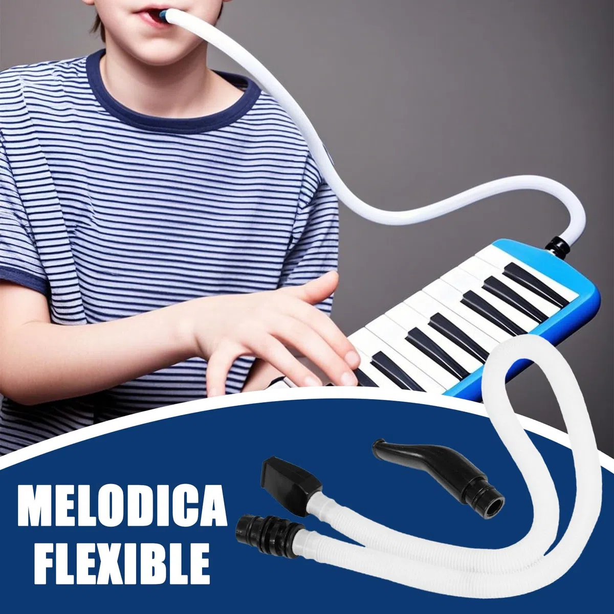 Melodica - Tubo de repuesto para boquilla larga de melódica, accesorios de instrumentos musicales con piezas de repuesto para principiantes, escuela, aula, actividades, viajes, actuaciones al aire