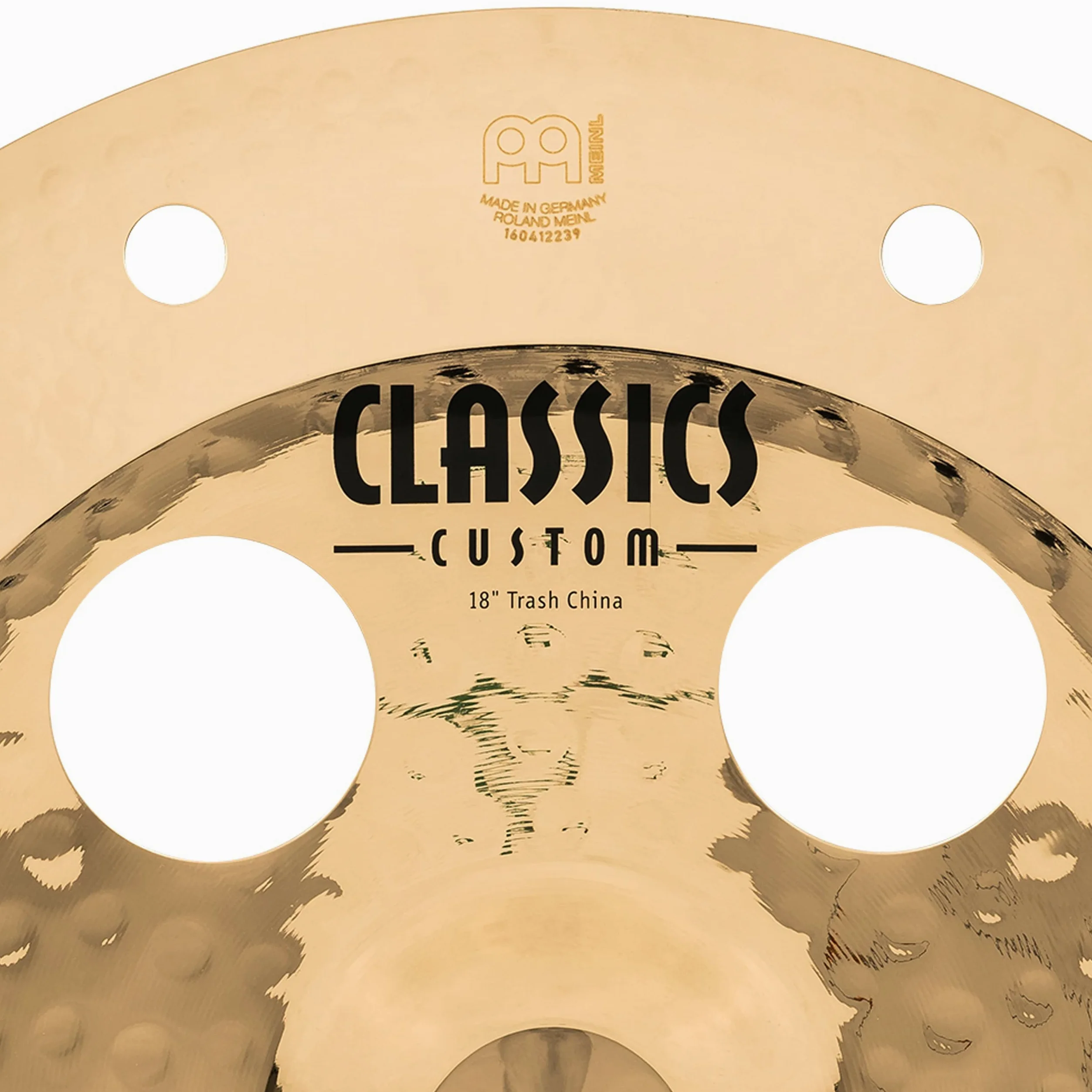 Meinl Cymbals Classics Custom Brilliant Plato Trash China de 18 pulgadas (45,72cm) Platillos de Batería - Bronce B12, Acabado Brillante (CC18TRCH-B)