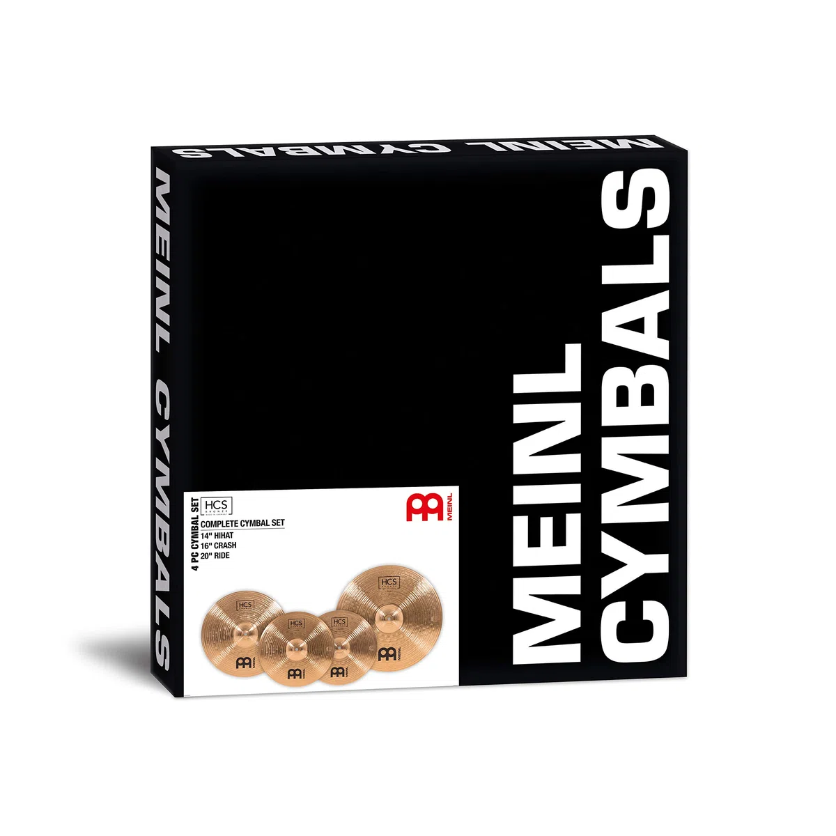 Meinl Cymbals HCS Bronze Complete Cymbal Set Box Pack – Juego de Platillos de Batería con Plato 14 pulgadas Hihat, 16 Crash y 20 Ride – Bronce B8, Acabado Tradicional (HCSB141620)