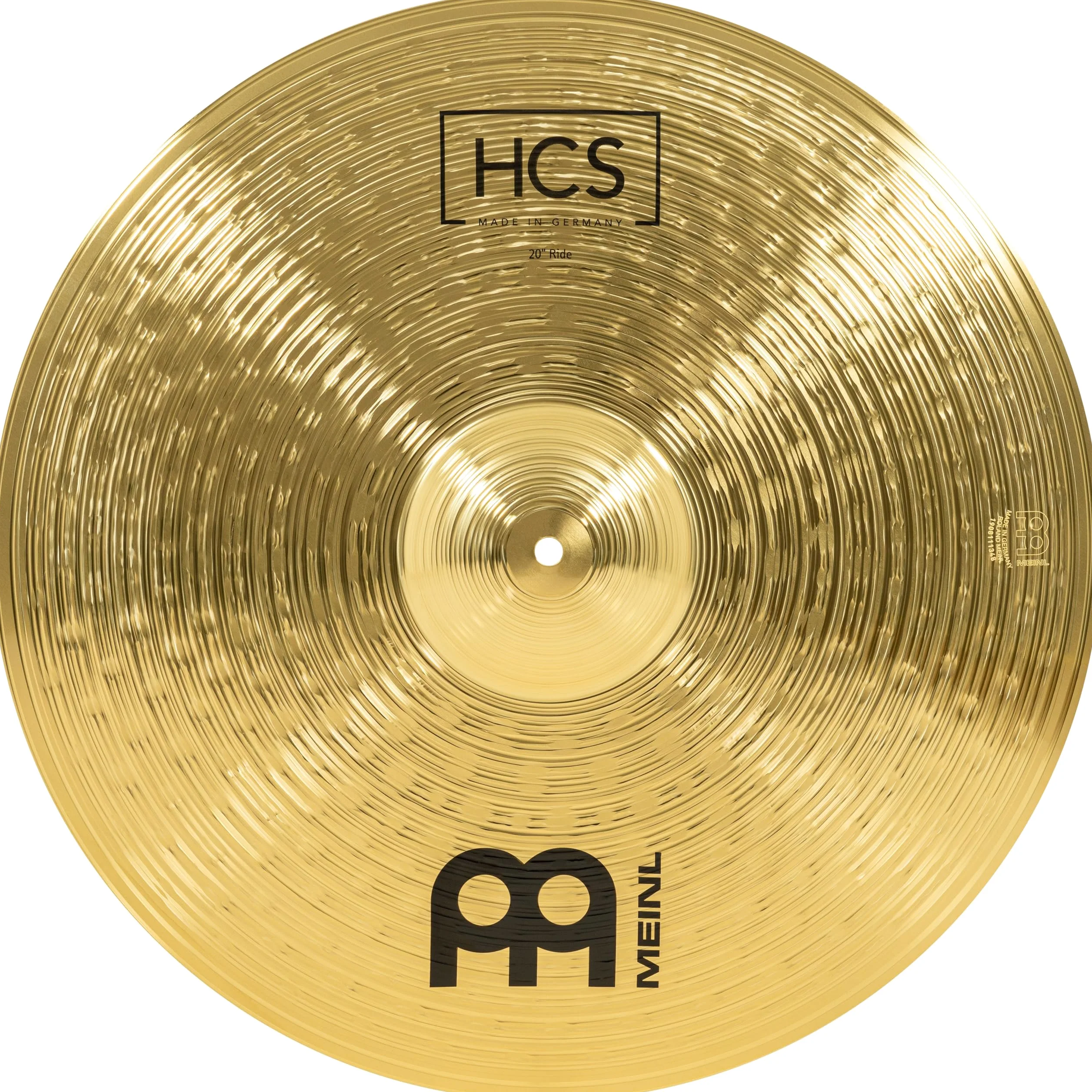 Meinl Cymbals HCS Plato Ride de 20 pulgadas (50,8cm) Platillos de Batería – Latón, Acabado Tradicional (HCS20R)