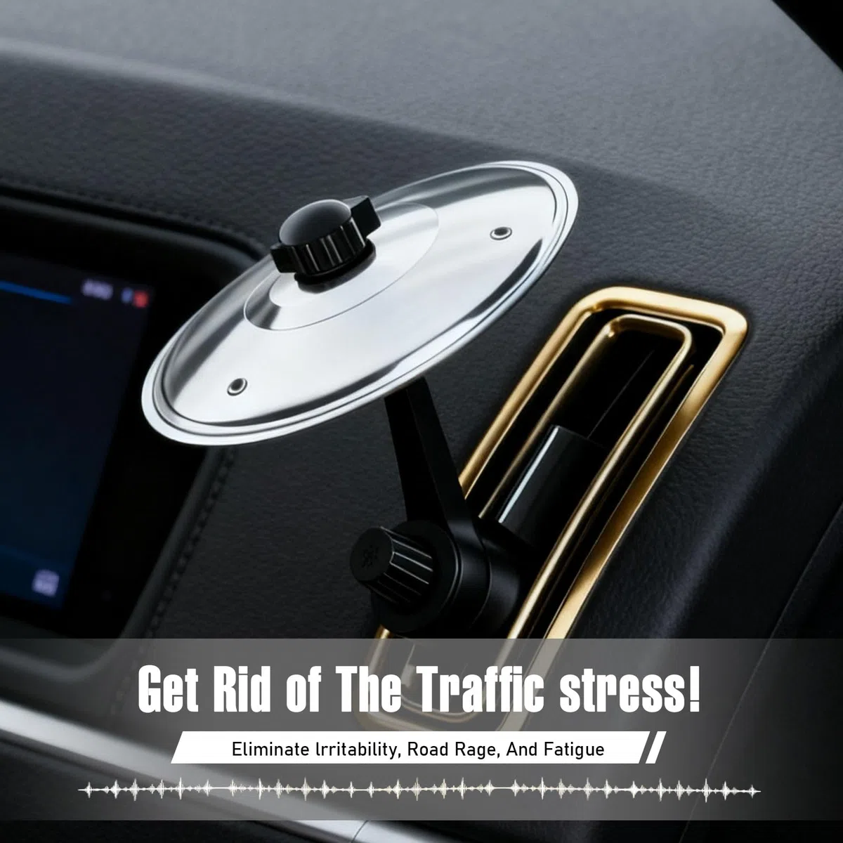Platillo Bateria para Coche, Tambores de Aire Platillo para Coche, Mini Cymbale de Crash pour Voiture, Aplica a Ritmo Música Cambia Mejorar Ambiente Entretenimiento Automóvil (Plata)