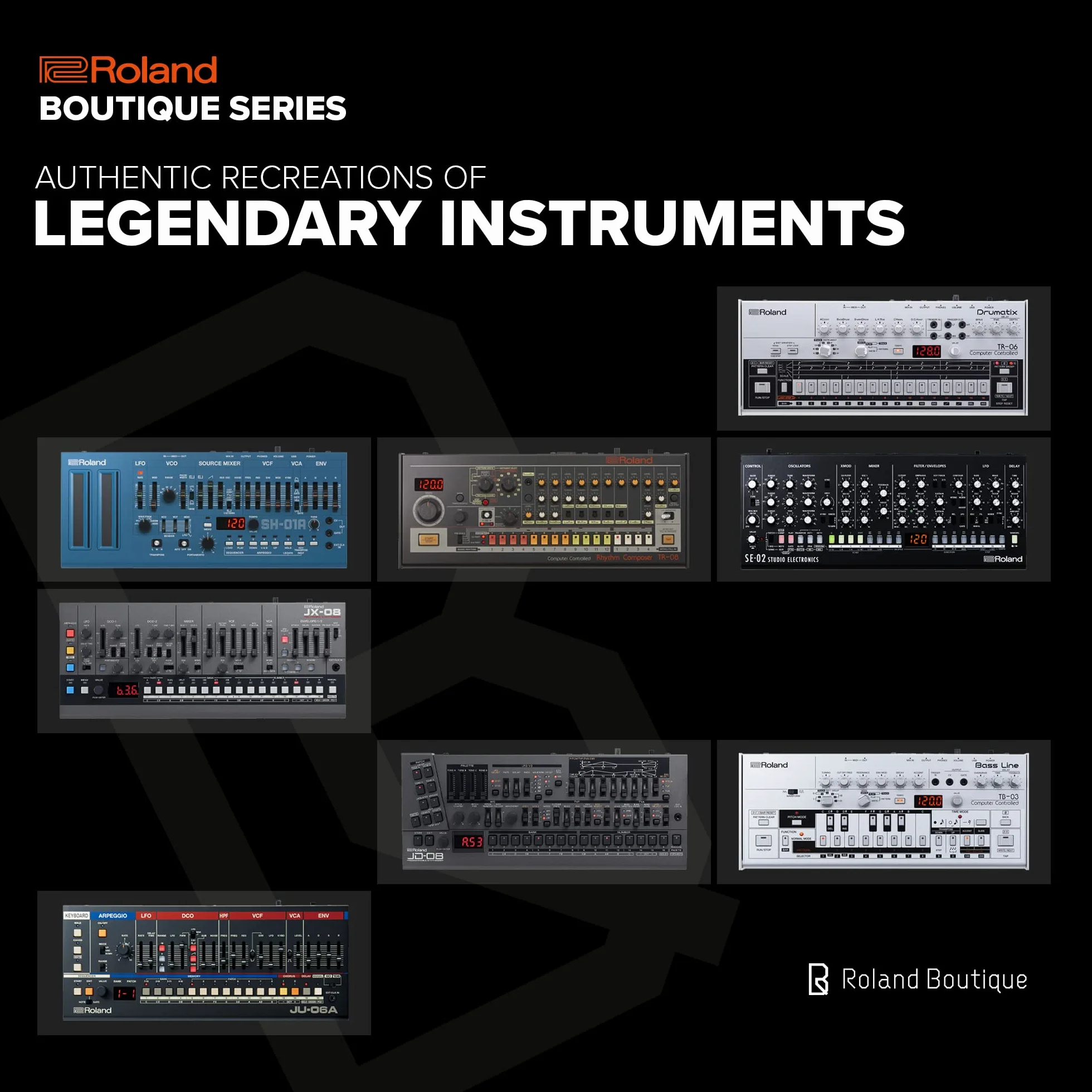 Sintetizador Boutique y módulo de sonido Roland JX-08 – Reedición moderna y compacta del mítico Roland JX-8P de 1985 con nuevos efectos, secuenciador polifónico y más – Ligero, portátil