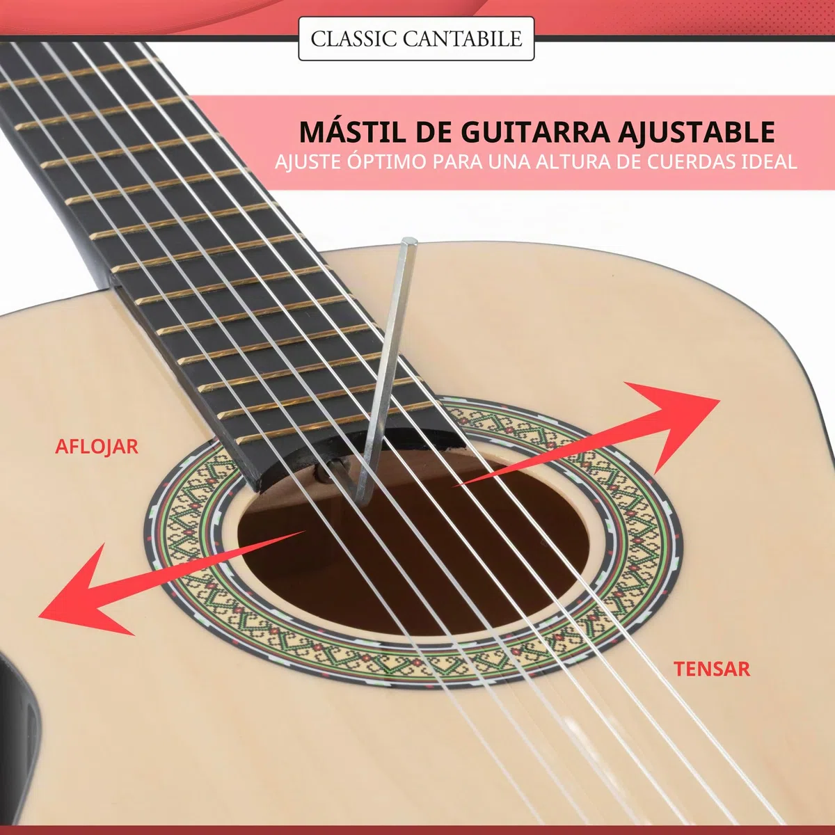 Classic Cantabile Acoustic Series AS-851-L guitarra clasica 3/4 para zurdos