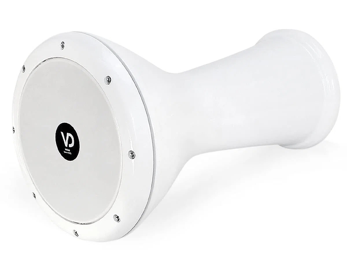 Darbuka Oriental Profesional, Hecha a mano, Blanco