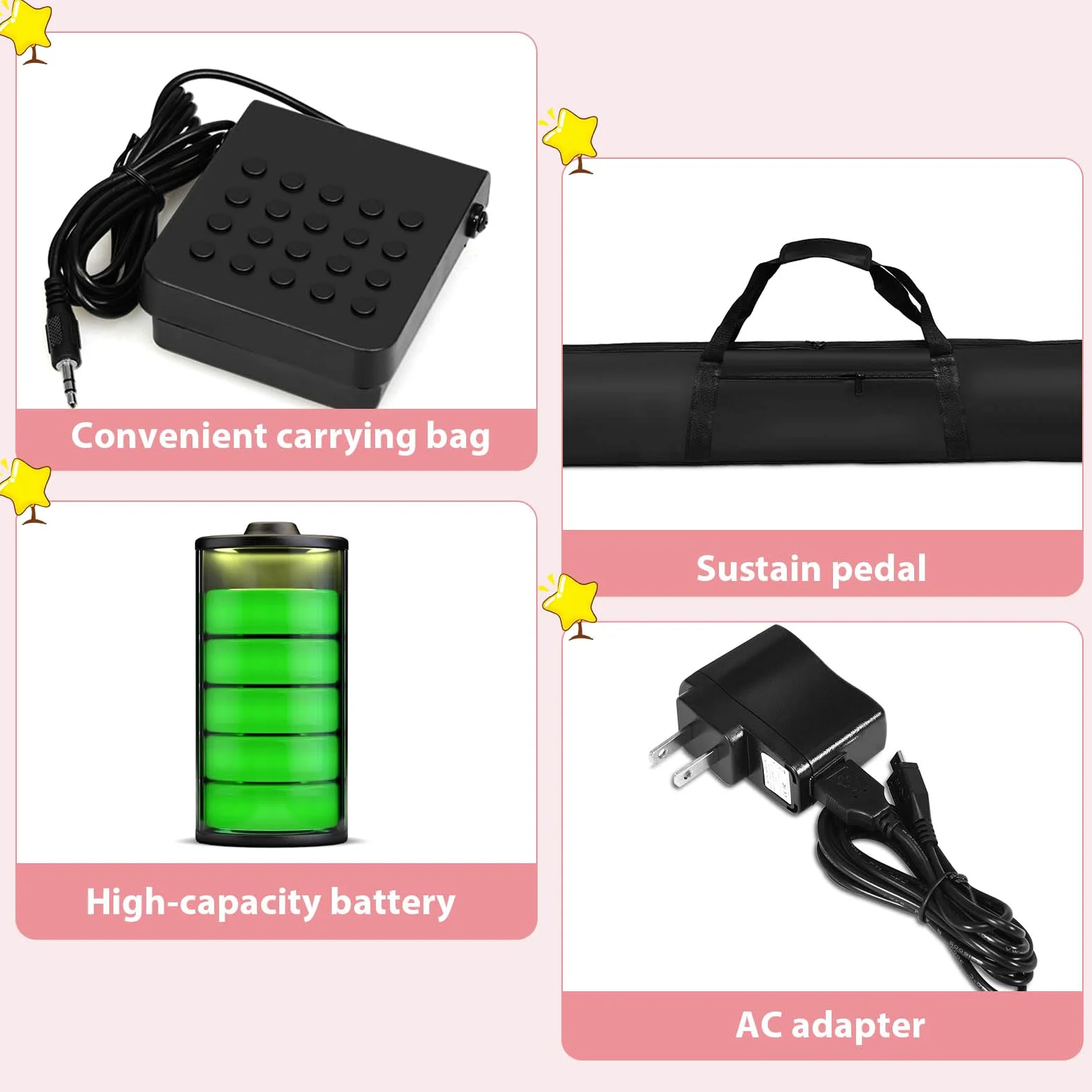 KOMFOTTEU Piano Digital 88 Teclas Multifuncional, Teclado de Pianos Electrónicos, Piano Electrónico con Función Bluetooth, Ajuste Dinámico, 126,5 x 18 x 6,5 cm, Negro