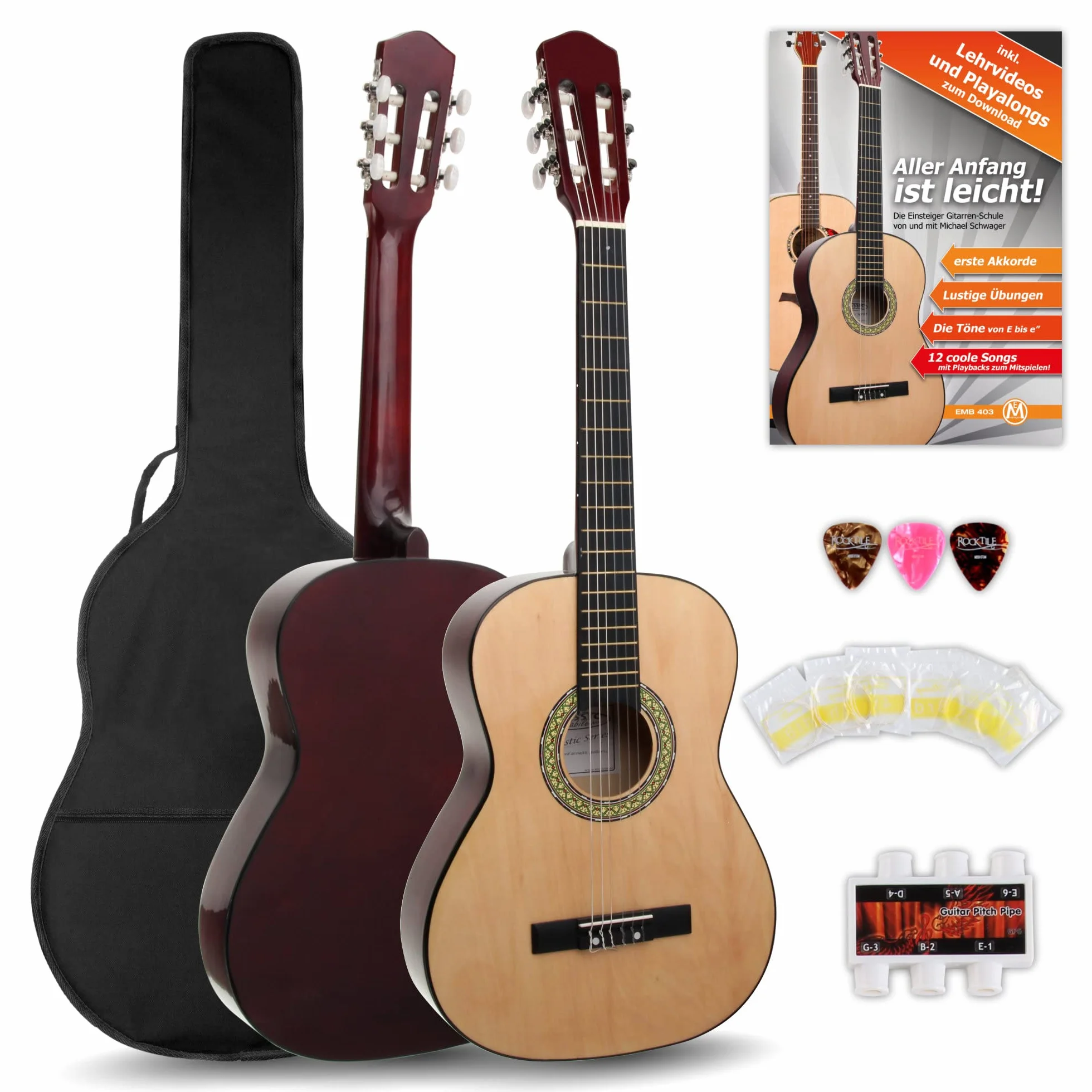 Classic Cantabile Acoustic Series AS-851 3/4 guitarra de concierto set para principiantes