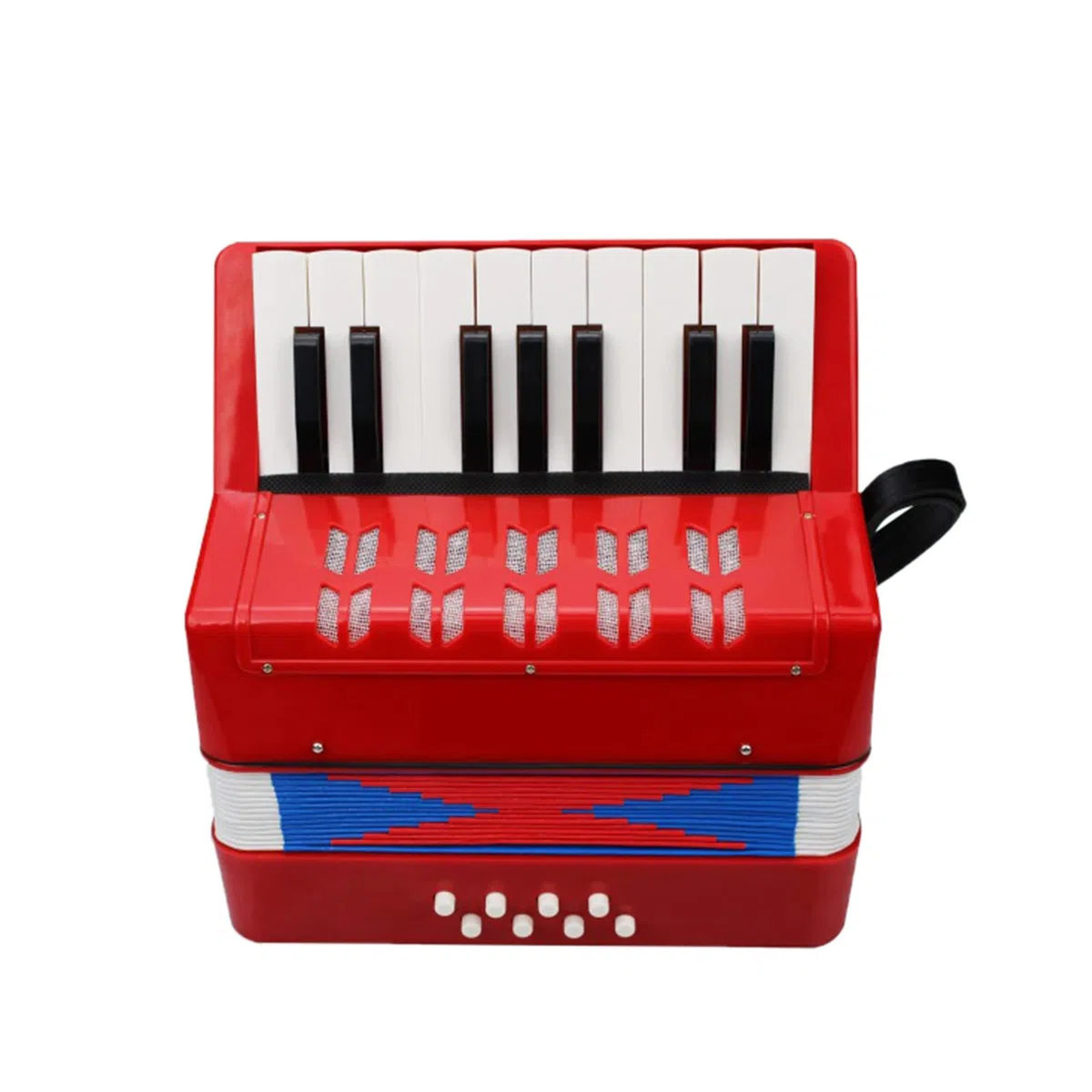 Btuty Acordeón de 17 teclas y 8 bajos Mini acordeón pequeño Instrumento musical educativo Regalo de cumpleaños para principiantes