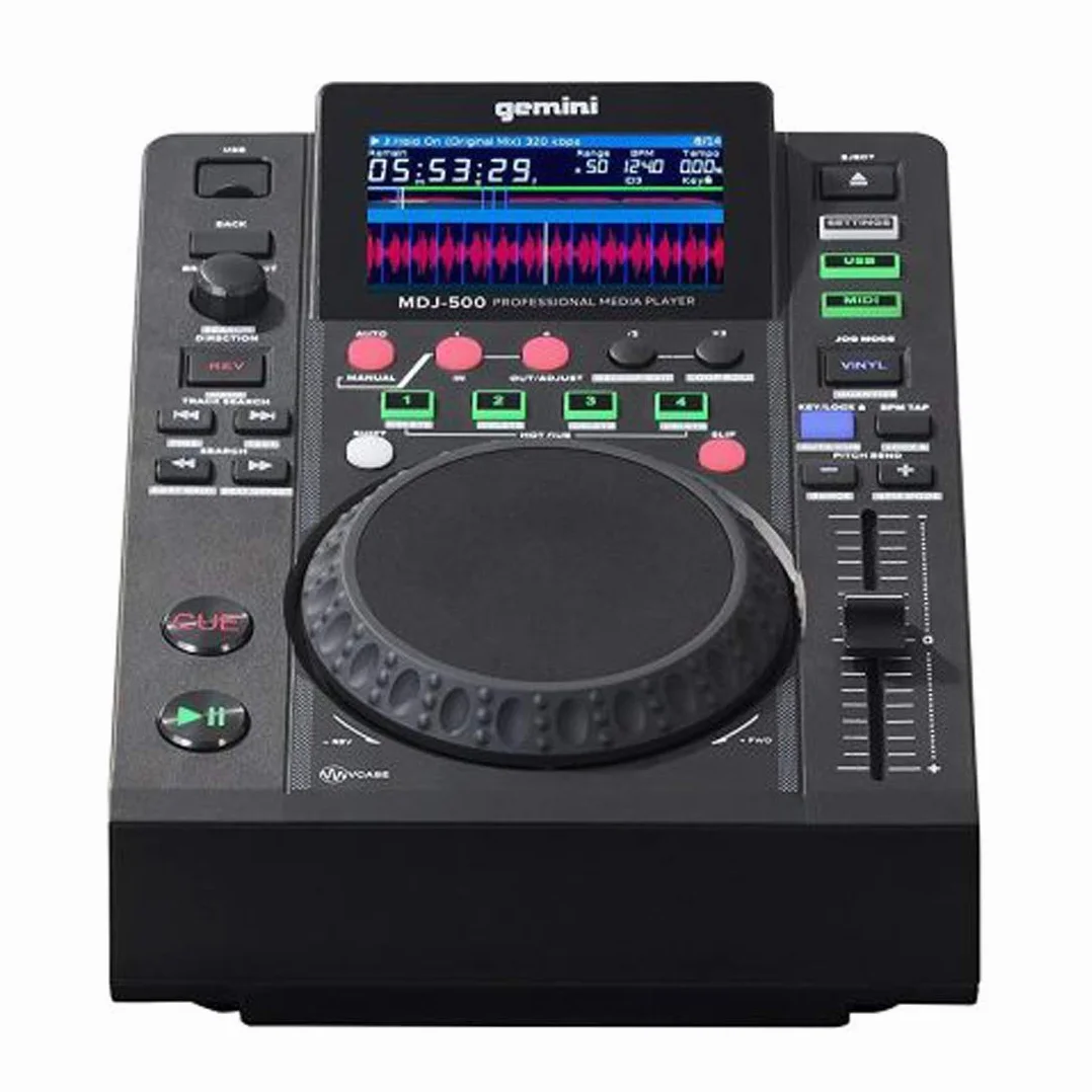 Lector CD Gemini MDJ-500 Slot MP3 USB Disp.LCD