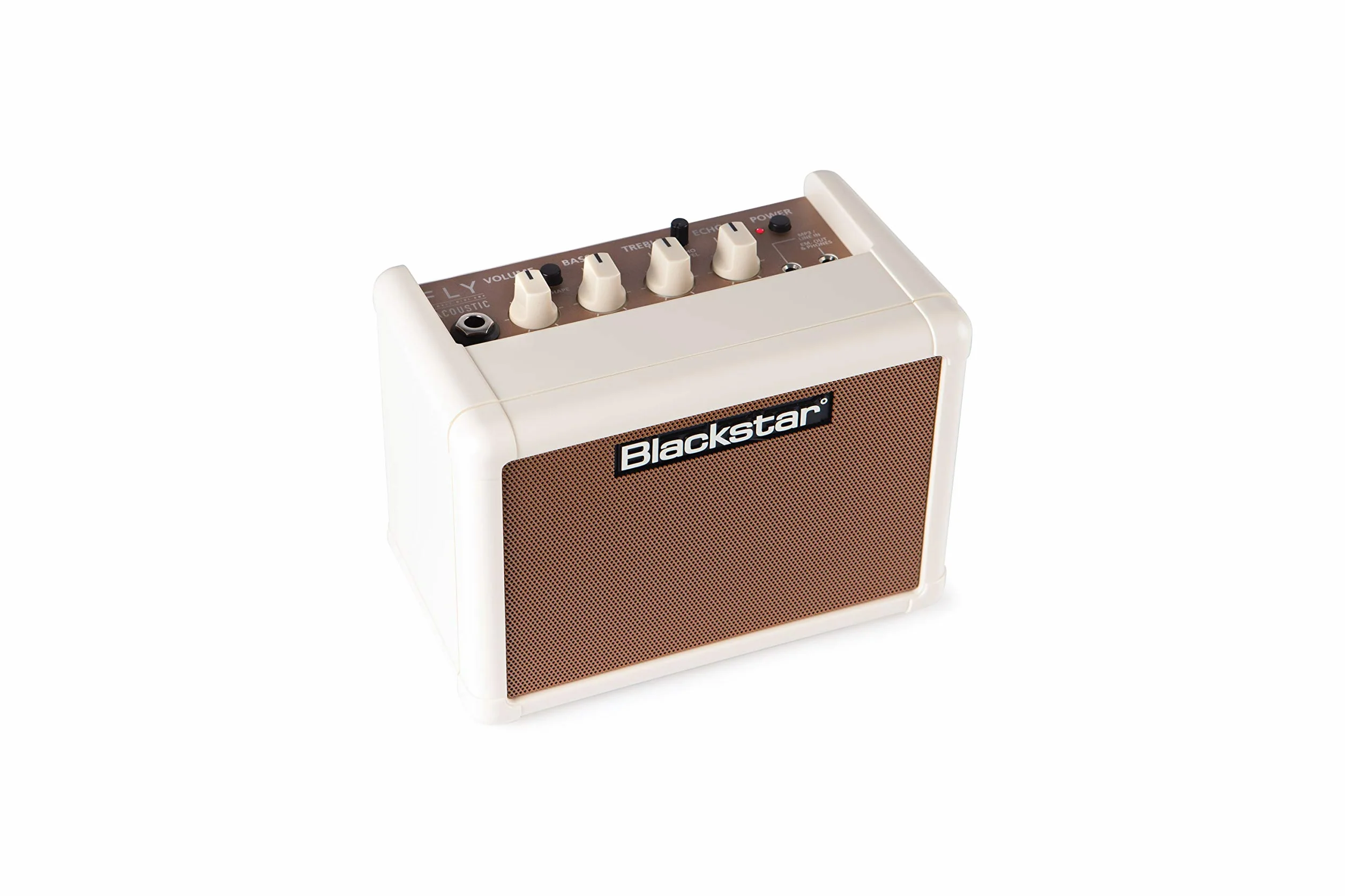 Blackstar Fly 3 Acoustic Mini amplificador de guitarra acústica a pilas de 3 vatios con eco incorporado Entrada de línea MP3 y salida de línea para auriculares