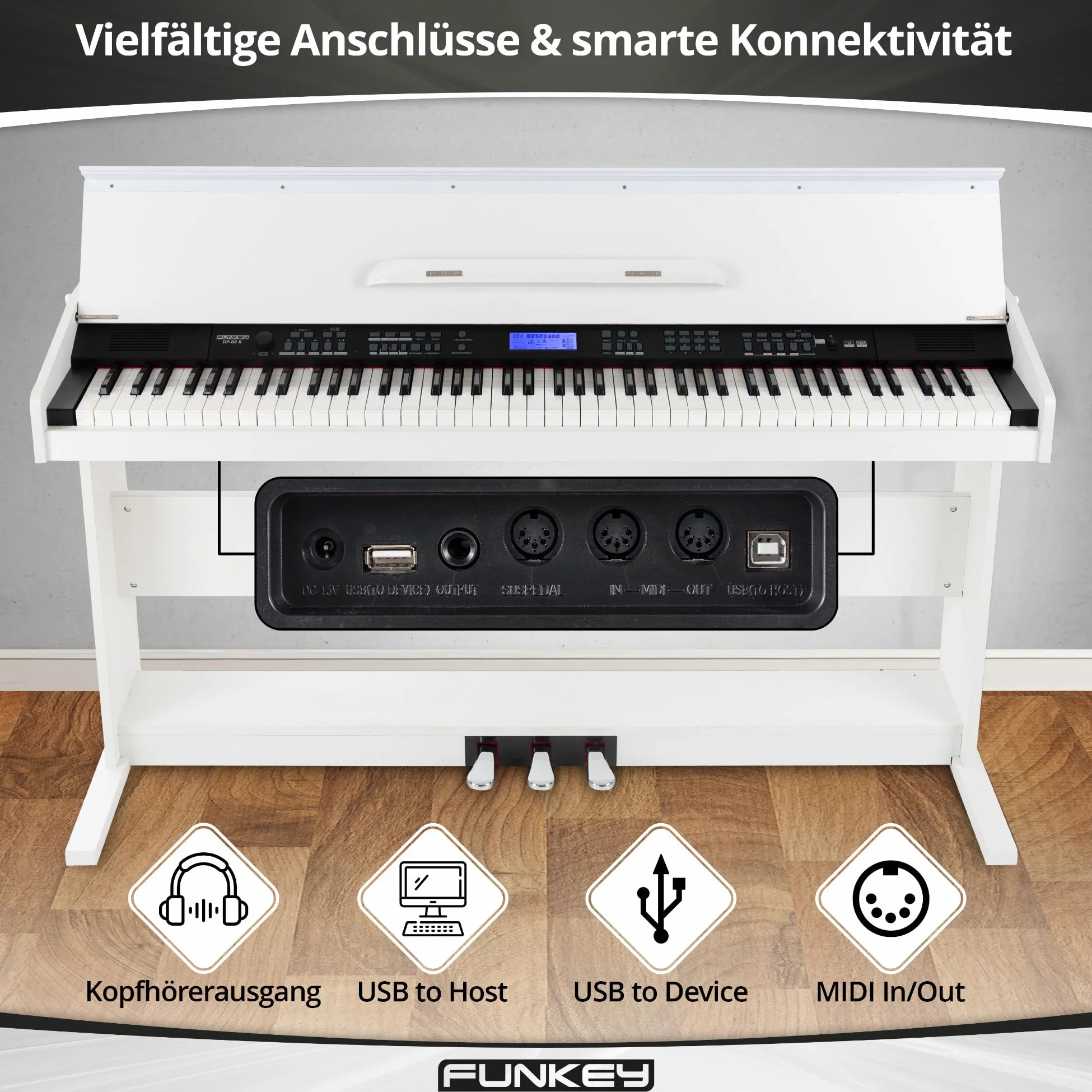 FunKey DP-88 II piano digital blanco