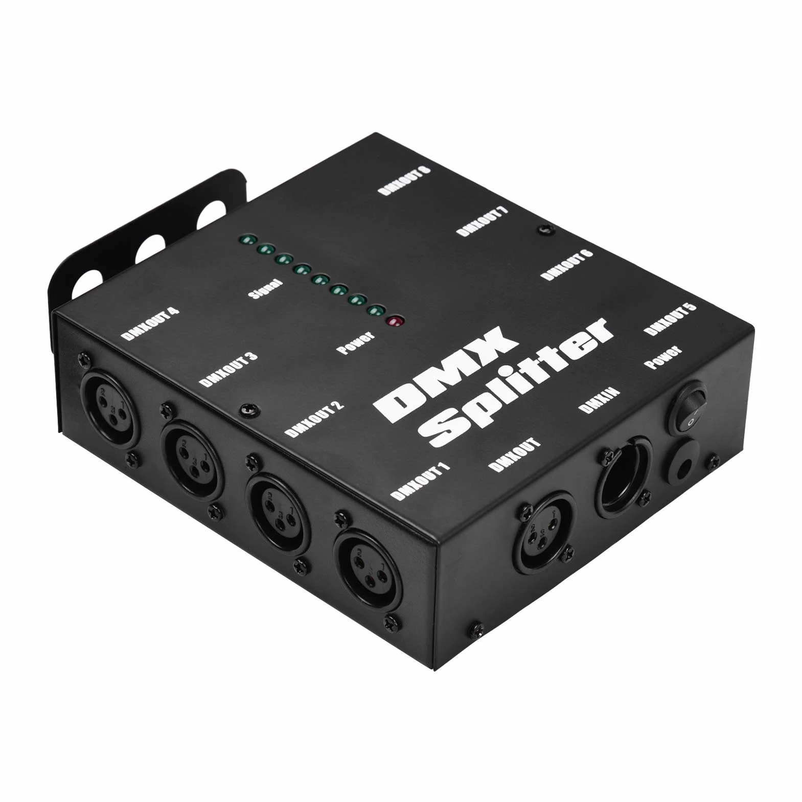 DMX512 Distribuidor divisor de amplificador de señal óptica 1 entrada y salida directas 8 salidas independientes para controlador de luz Consola de escenario Fiesta DJ Club Disco KTV Luz con,Op
