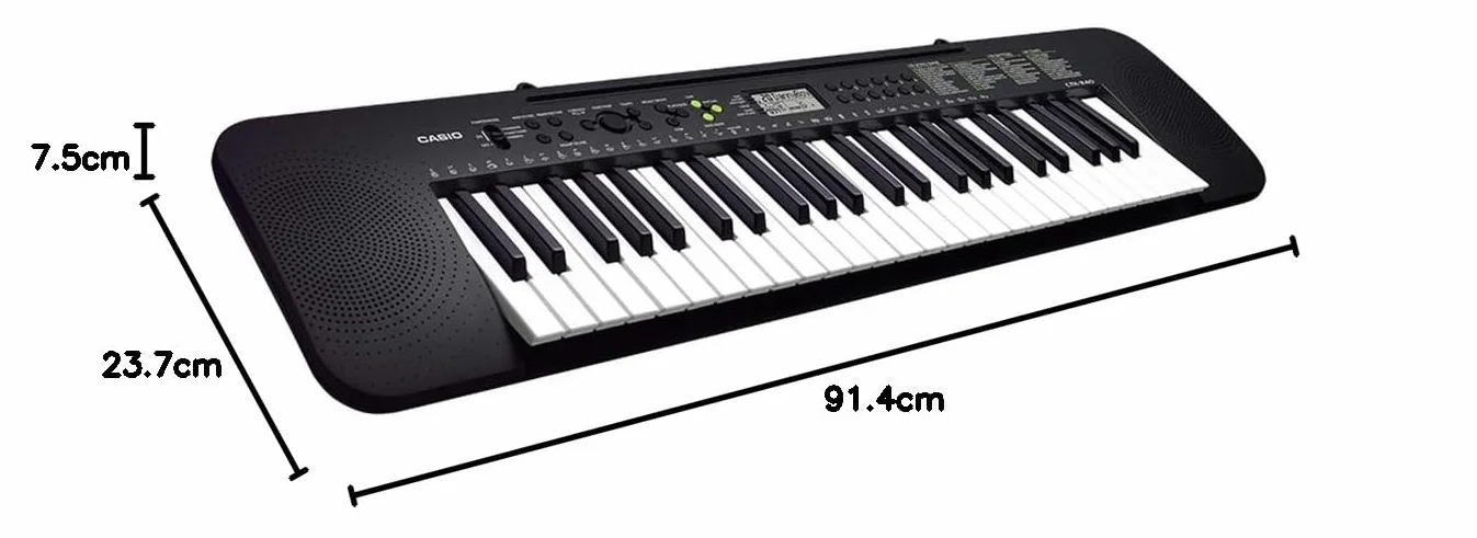 Casio CTK-240 - Teclado de acompañamiento con altavoces, acabado en negro