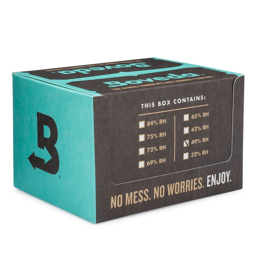 Boveda para instrumentos musicales - Bolsitas | Control doble de la humedad - 49 % HR - Recambio para funda de tejido | Tamaño 70 para instrumentos de cuerda pulsada y frotada | Evita el agrietamiento y combado | Pack de 12 en expositor de cartón