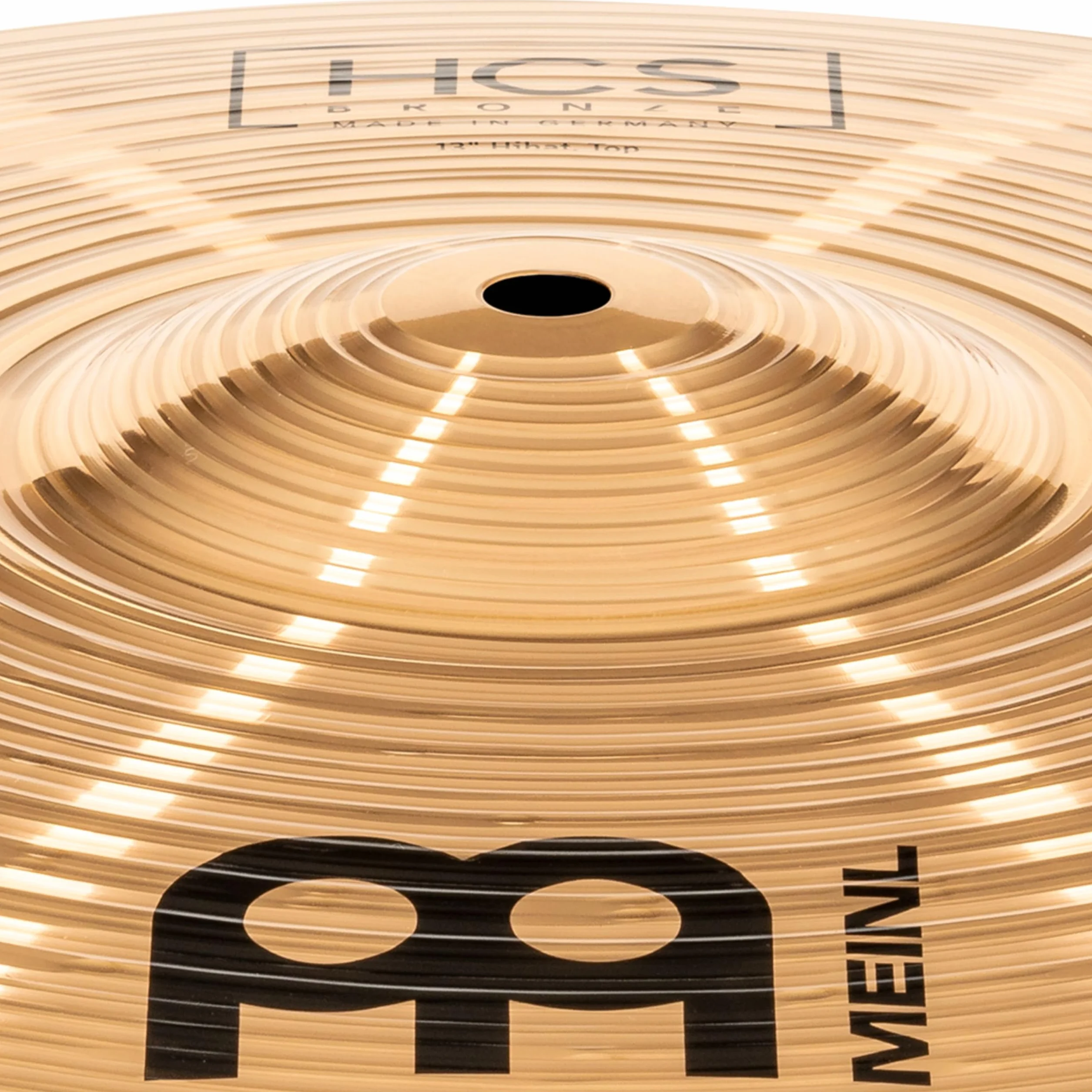 Meinl Cymbals HCS Bronze Plato Hihat de 13 pulgadas (33,02cm) Platillos de Batería – Pareja – Bronce B8, Acabado Tradicional (HCSB13H)