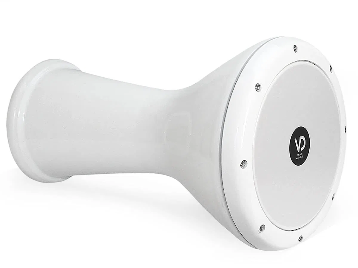 Darbuka Oriental Profesional, Hecha a mano, Blanco