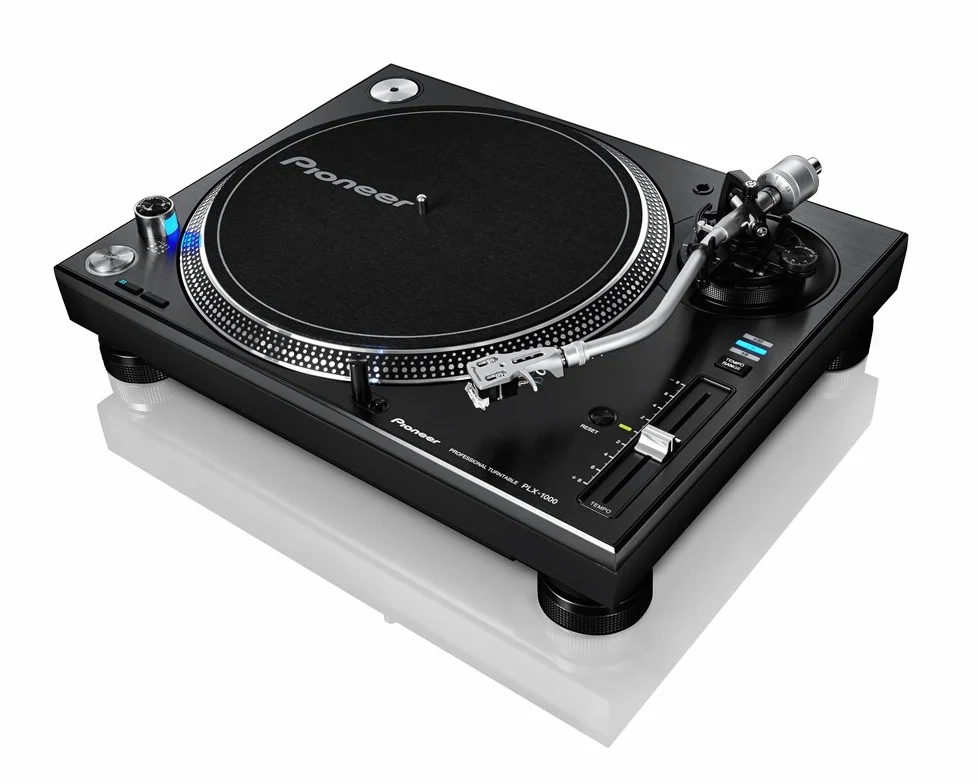 Giradiscos DJ - Pioneer PLX-1000, Negro, tracción Directa, 33 RPM, Anti-Vibraciones