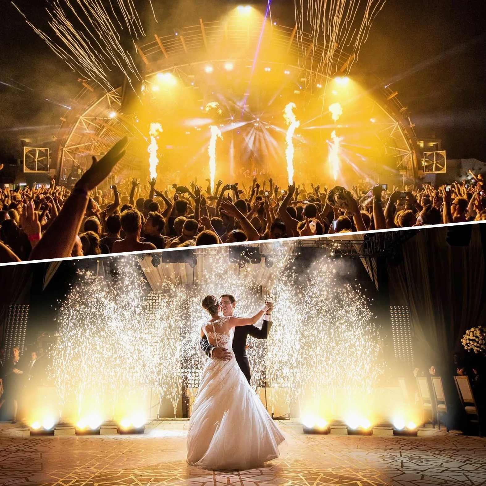200W COB Par LED, 3200K-8000K Foco Escenario Blanco Frío/Cálido Efecto con Activación por Sonido, Foco Par Teatro para Iglesia Discoteca Boda Iluminación de Audiencia Halloween Navidad