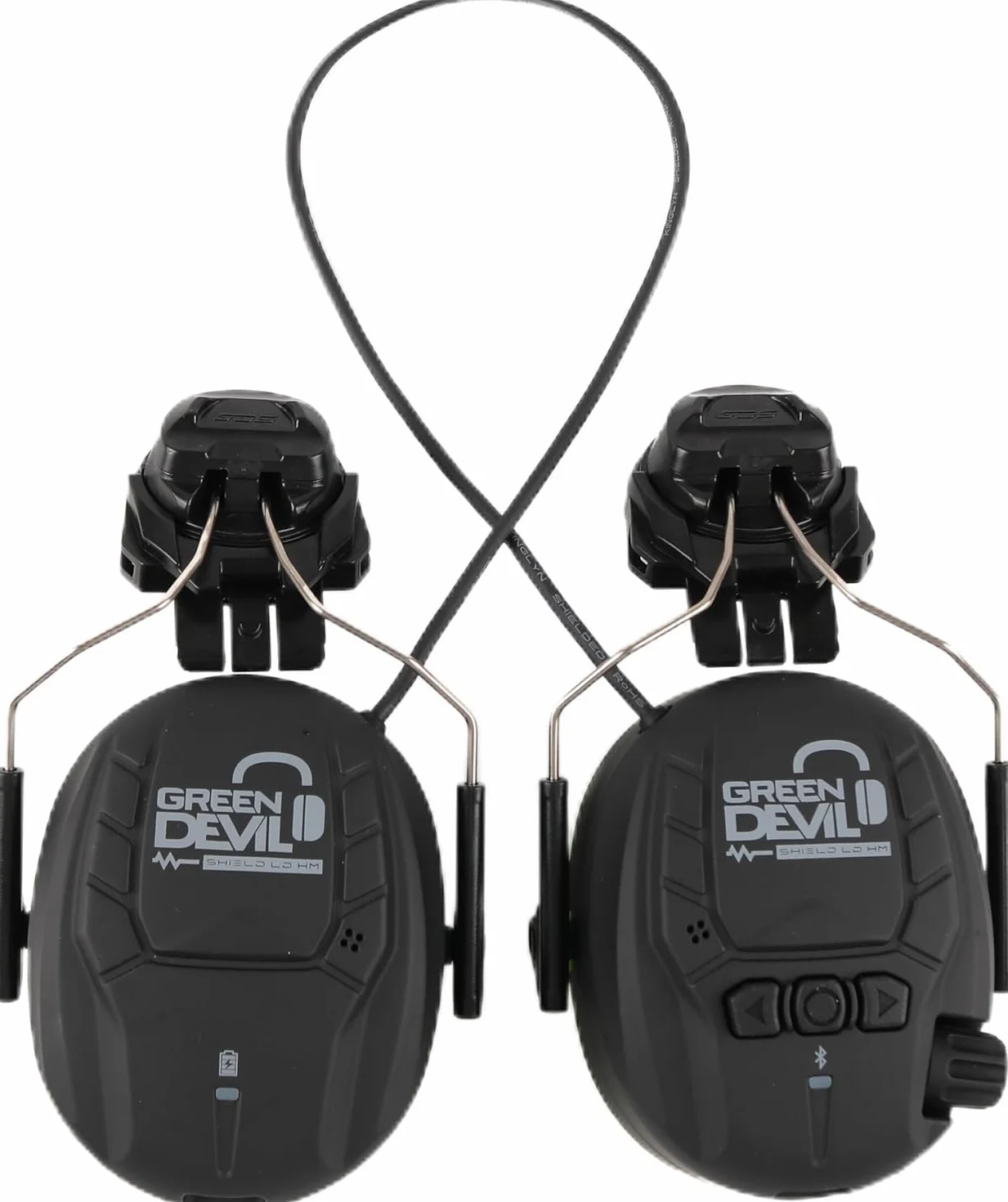 GREEN DEVIL Shield LD, protección auditiva activa con tecnología Bluetooth 5.3 y micrófono integrado compatible con EN352 SNR 32 dB para corte y ruido