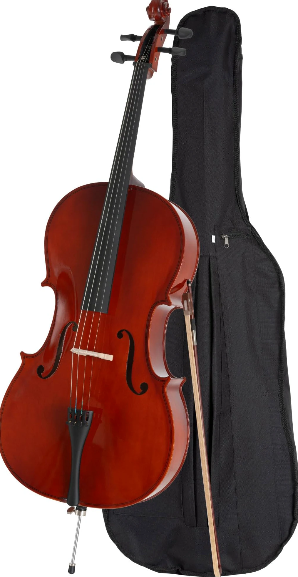 Classic Cantabile CP-100 Violonchelo 4/4 Set (Tapa: Picea, Fondo: Arce, Clavijas: Palisandro, Espiga ajustable en altura, barniz brillante, incluye arco y funda)