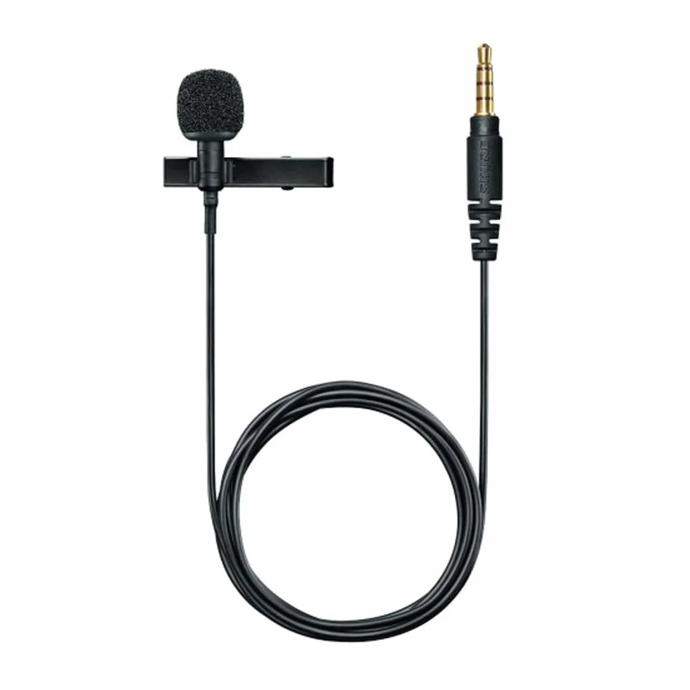 Shure MVL Micrófono Lavalier para iPhone y tableta - Clip externo en el micrófono de la solapa mini para grabación de video y vlogging con conector de 3.5 mm, parabrisas, soporte y bolsa de transporte