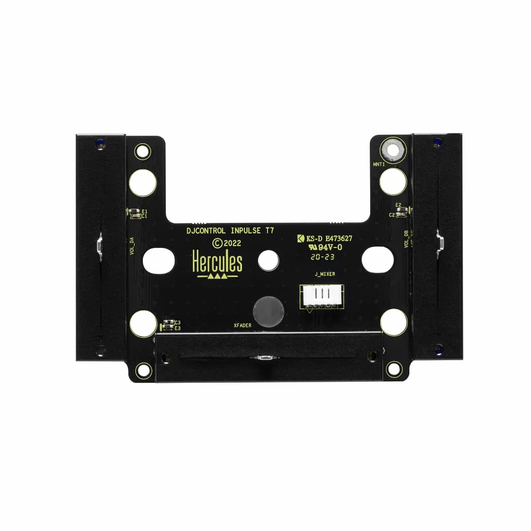 Hercules DJControl Inpulse T7 Premium Fader Module - Módulo de 3 Faders de Alta Gama para Controladora T7 (Deslizamiento Ultra-Suave, Ideal para Scratch, Recambio Oficial) Negro/Dorado