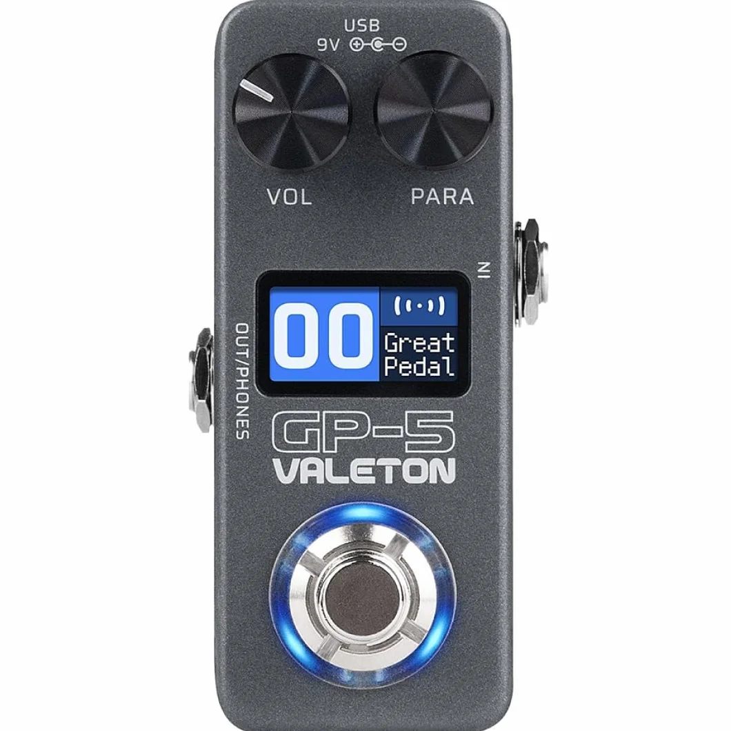 Valeton Pedalera Procesador Compacto Multiefectos GP-5 - SnapTone y Cargador IR, más de 100 Efectos, Bluetooth, Interfaz de Audio USB