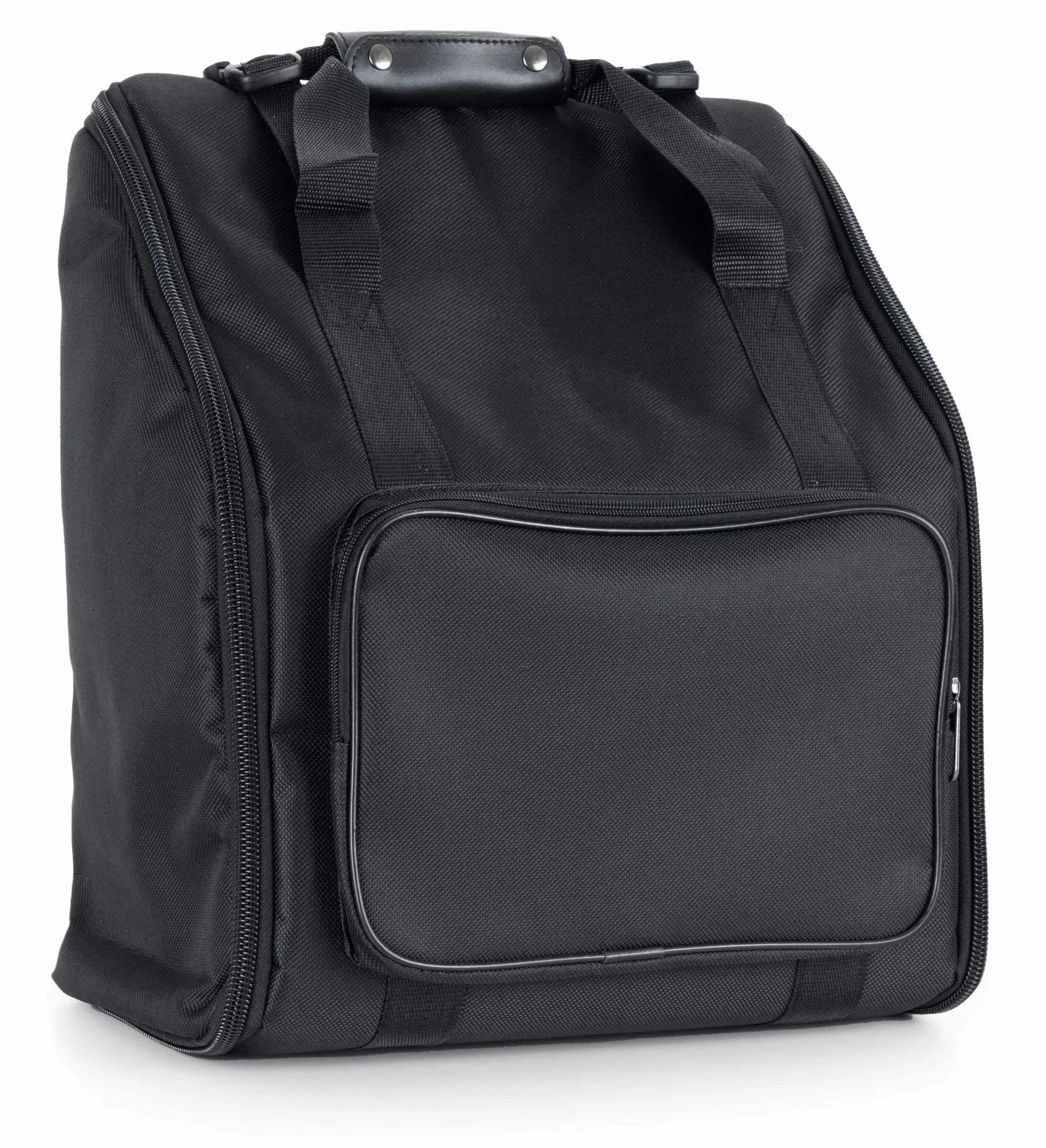Acordeón Classic Cantabile 48 Bajos "Secondo V" - Acordeón de teclas - 2 voces - 26 teclas de agudos - con correas y funda mochila - Negro