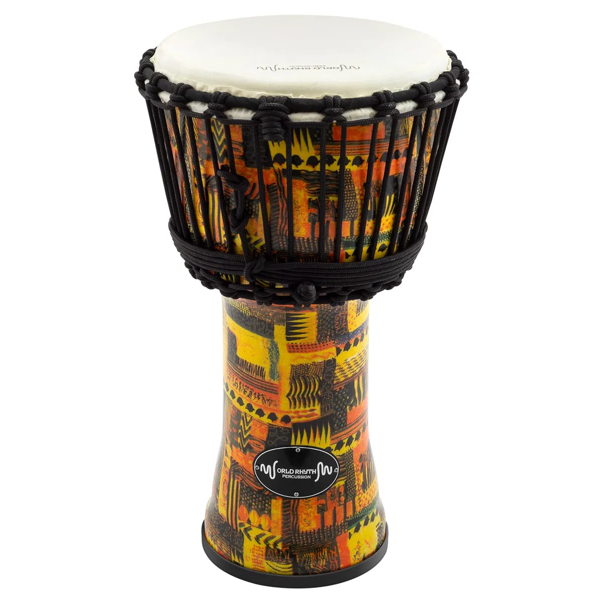MDJ001-OR - Tambor Djembé (piel de cabra y PVC, 20,3 cm), color naranja