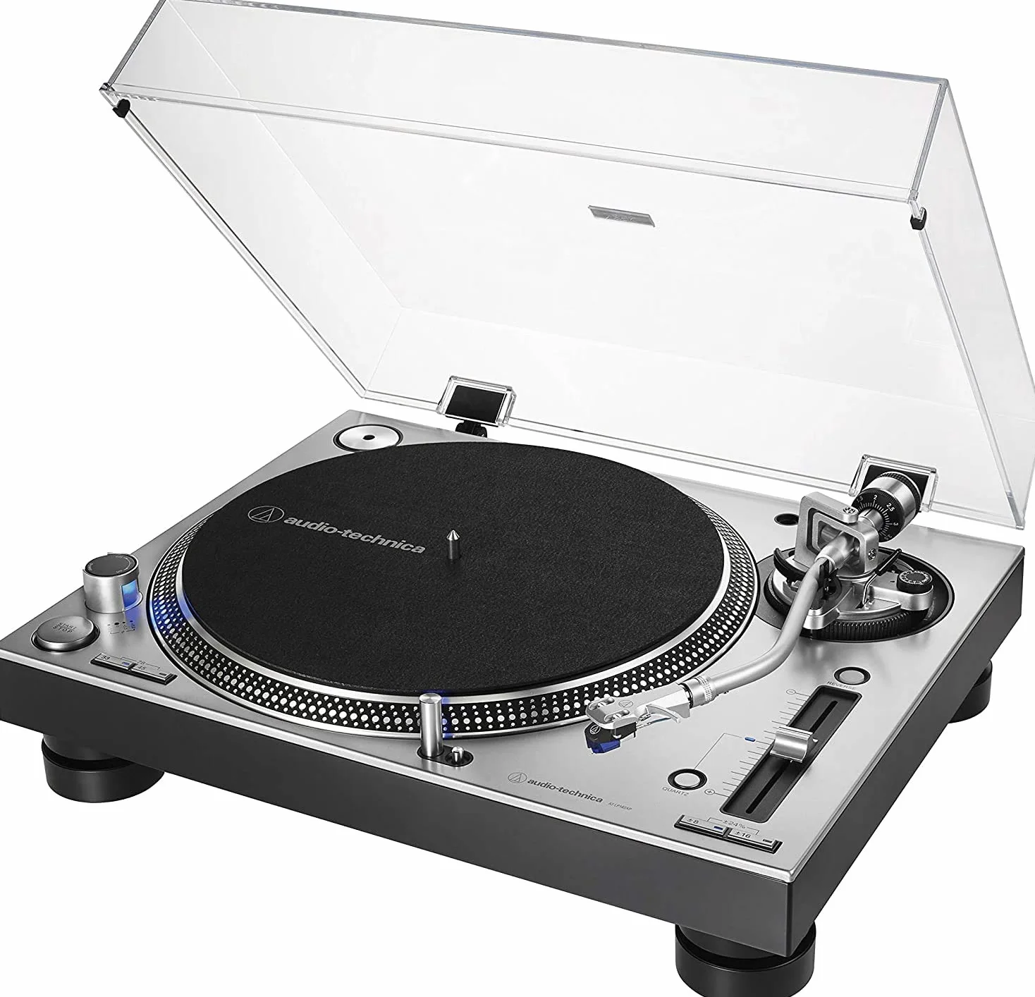 Audio-Technica AT-LP140XP Giradiscos Profesional Manual de Tracción Directa - Plata