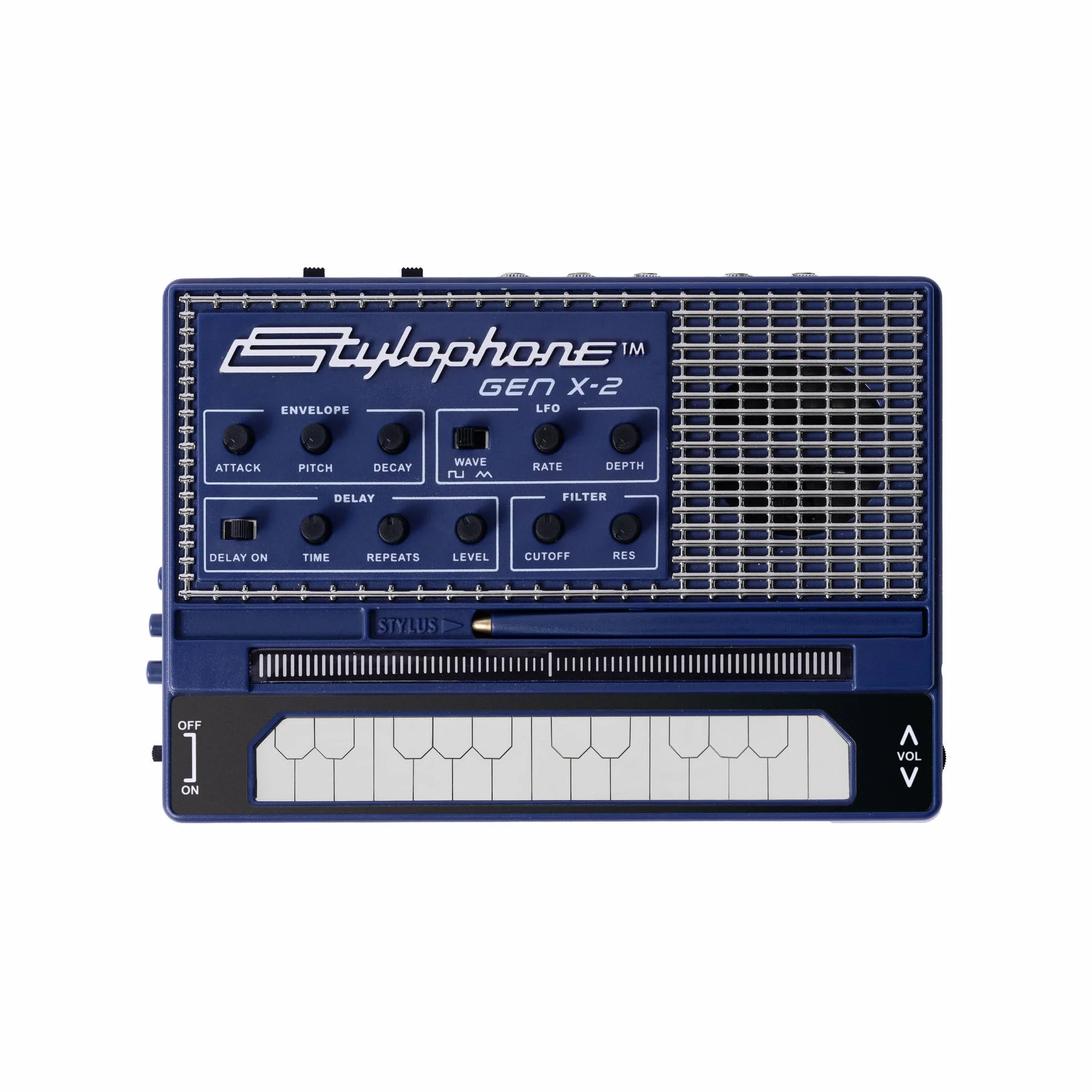 Stylophone GENX-2 Portable Analogue Synthesizer with Built-in Speaker, LFO, Filter, Analogue Delay and CV/Gate Output | Synthesizer Keyboard | Synth Musical Instrument