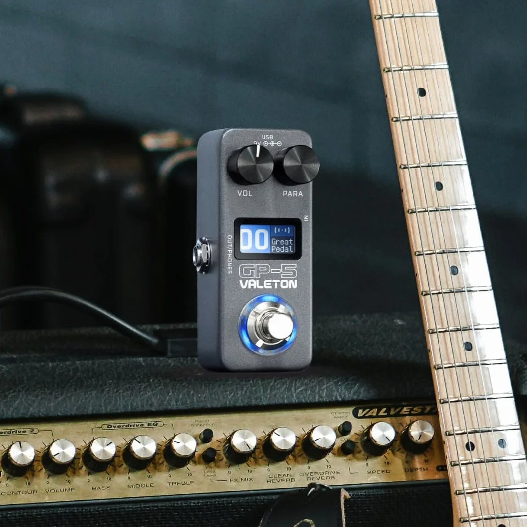 Valeton Pedalera Procesador Compacto Multiefectos GP-5 - SnapTone y Cargador IR, más de 100 Efectos, Bluetooth, Interfaz de Audio USB