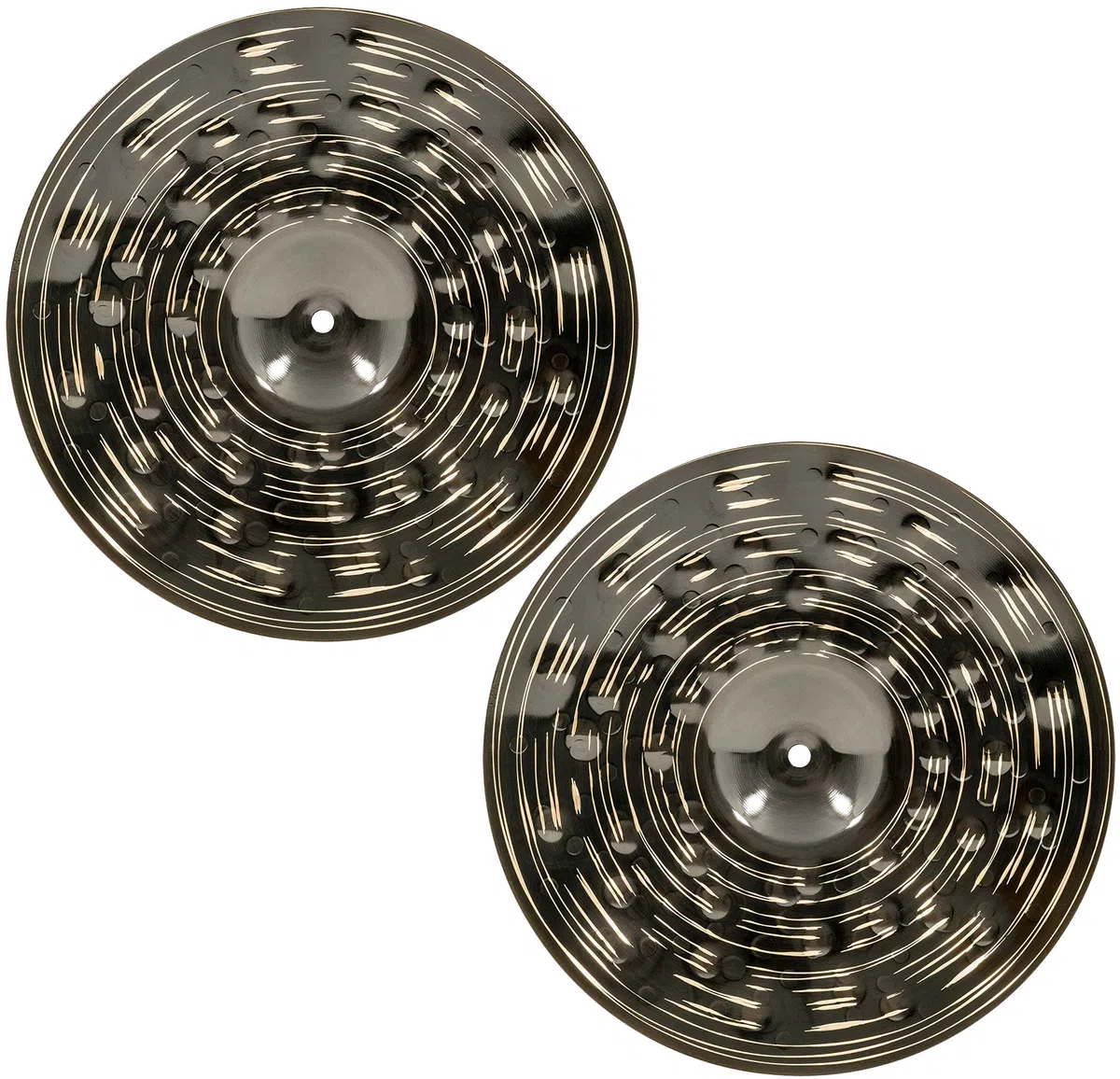 Meinl Cymbals Classics Custom Dark Plato Hihat de 15 pulgadas (38,10cm) Platillos de Batería - Pareja - Bronce B12, Acabado Oscuro (CC15DAH)