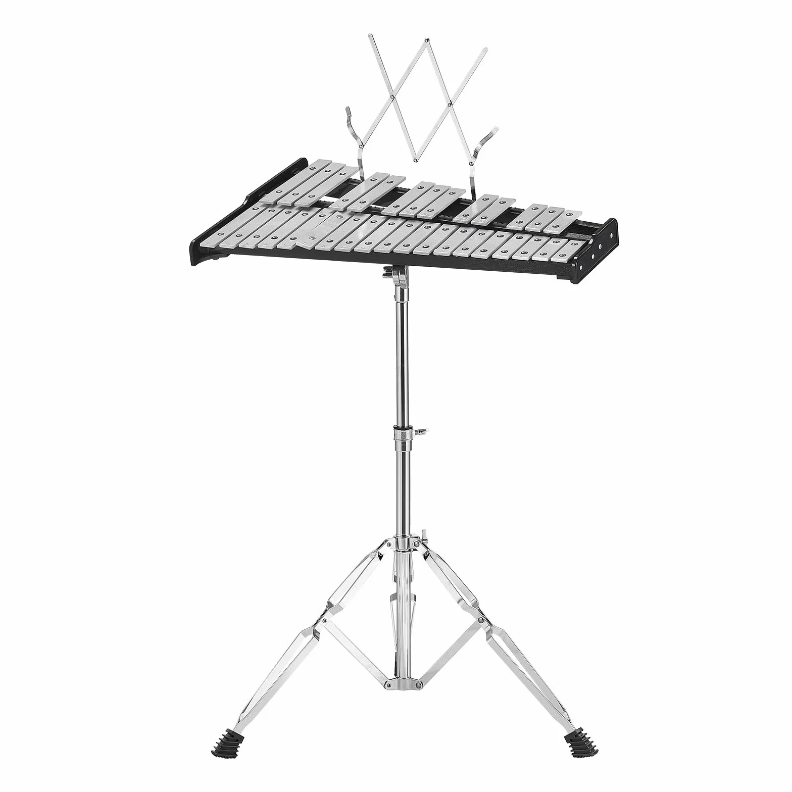 VEVOR Kit de campana de xilófono Glockenspiel de 32 notas, juego de instrumentos de percusión profesional con mazos, baquetas, atril, soporte ajustable y bolsa de transporte para estudiantes y adultos