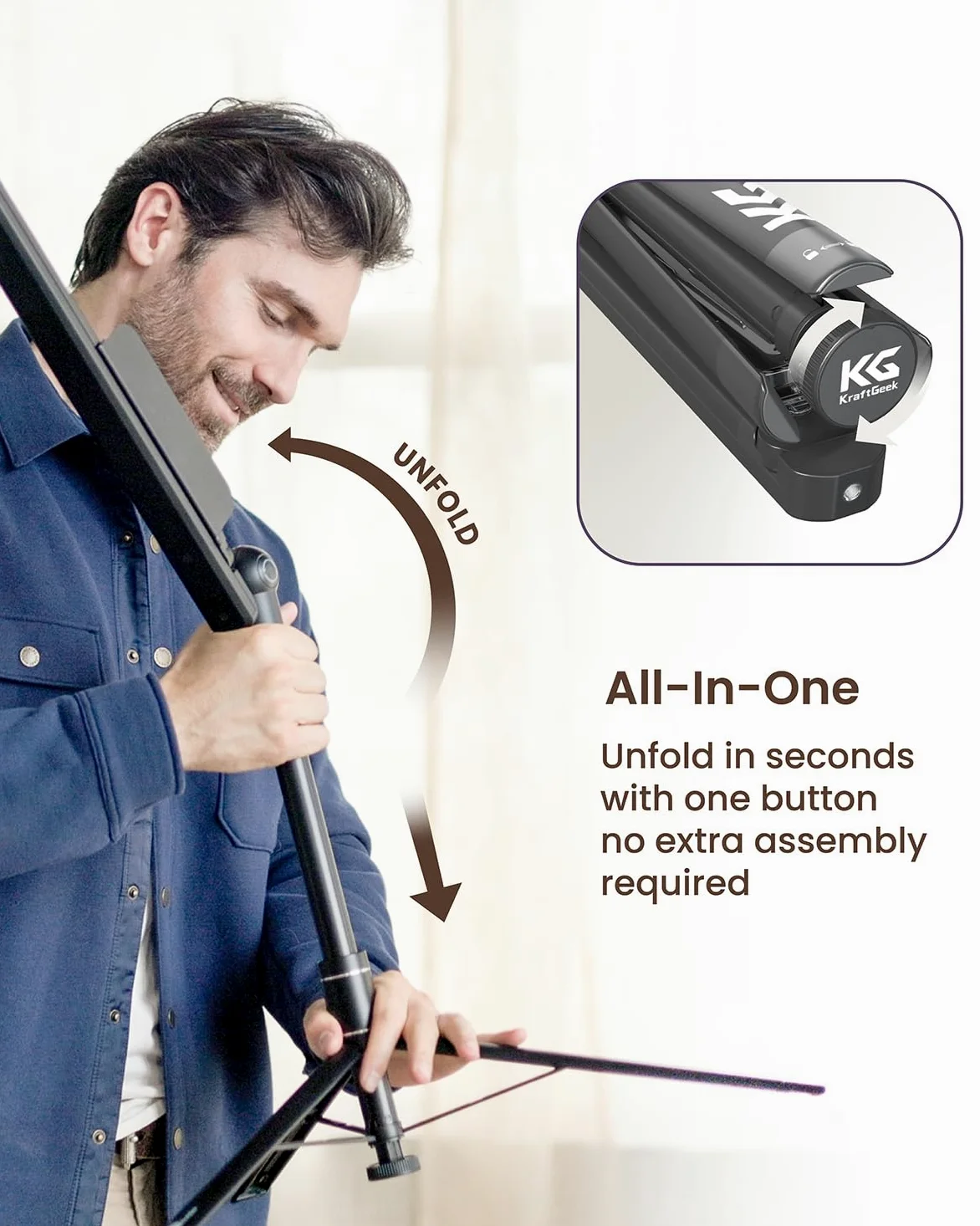 KraftGeek Atril Musica para Partituras, Atril Portátil y Plegable para Músicos e Instrumentistas, Bandeja de Música Ajustable con Clips para Sujetar Páginas, No Requiere Ensamblaje, Negro