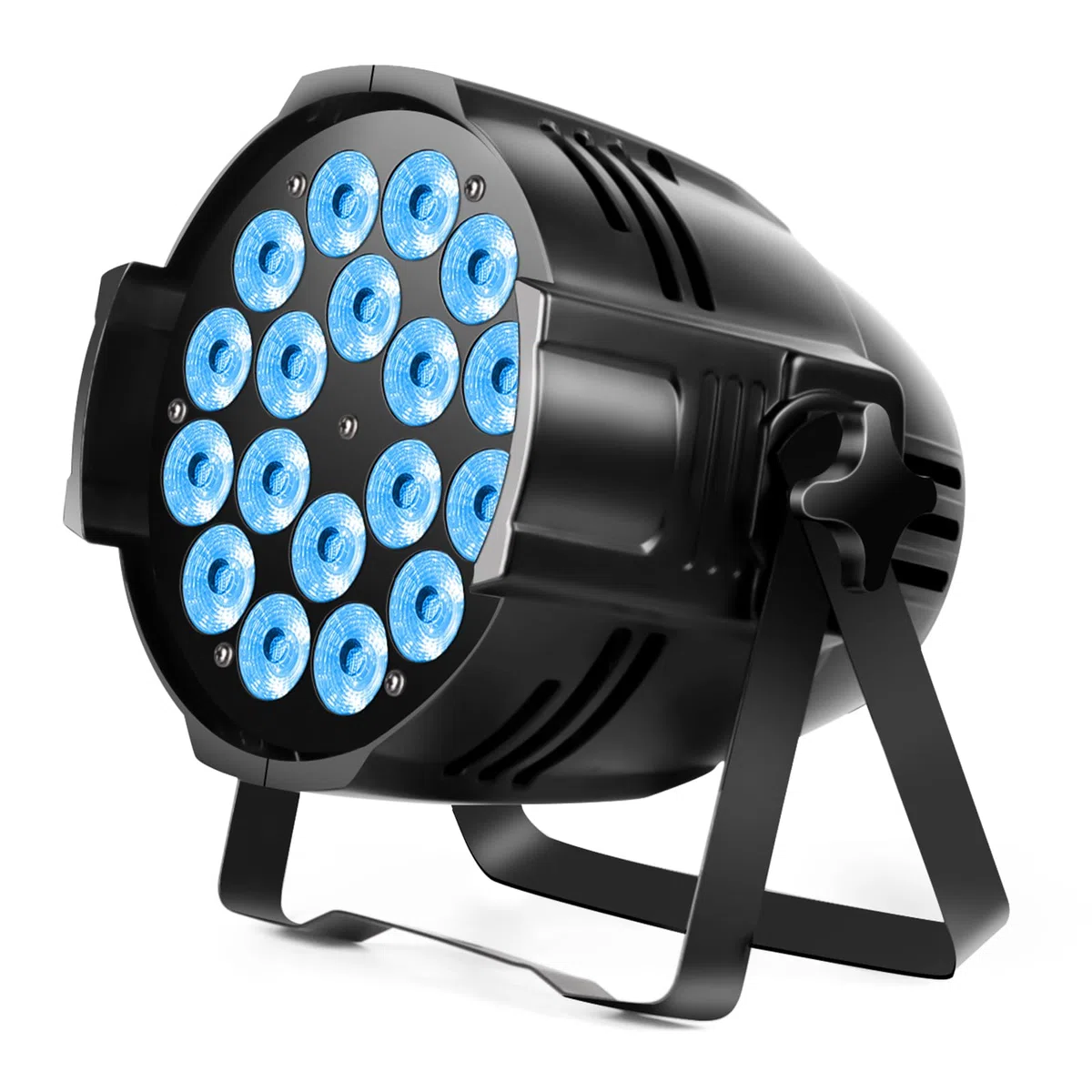 U`King 18 x 15W Foco Par RGBW 4 en 1 LED, Luz de Escenario para Iluminación de Escenario con DMX 8CH para Iluminación de Escenario, Fiesta, Club Nocturno, Compatible con Bodas