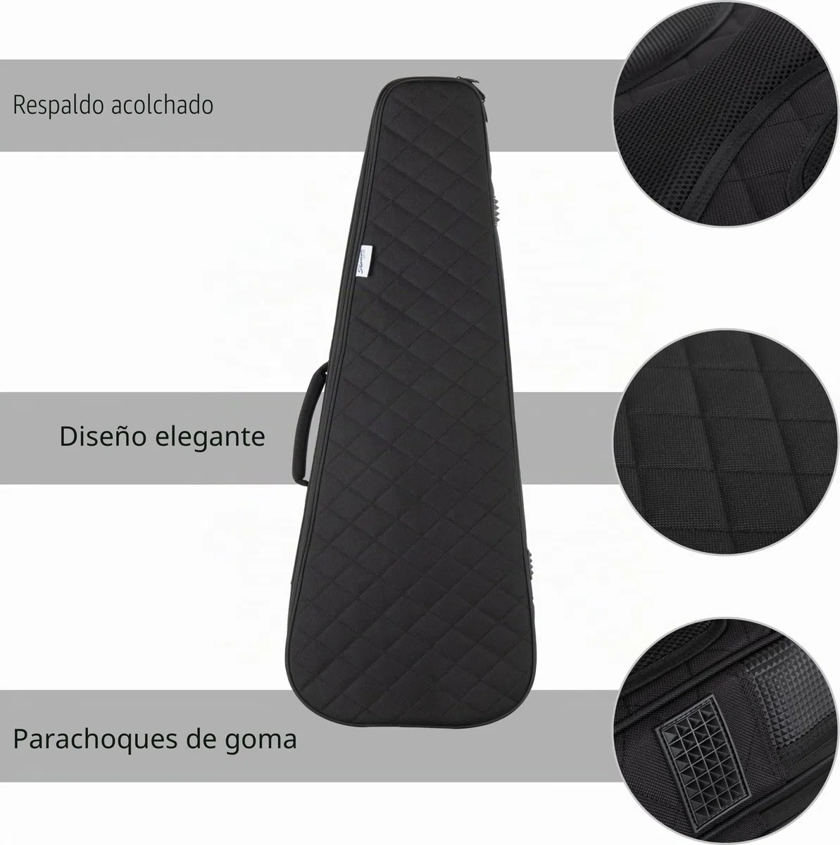 Shaman Funda EGBT-1122BK para Guitarra eléctrica, gigbag Acolchado, Soporte de mástil Ajustable, Bolsillo Exterior Acolchado, Compartimento para Tablet y arnés de Mochila retráctil.