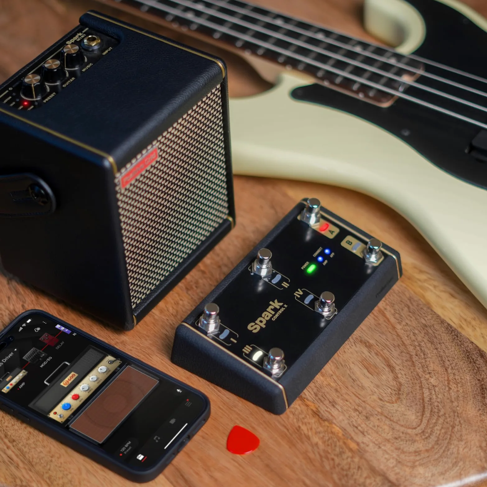 Positive Grid Spark Control X Interruptor de Pedal Inalámbrico para Amplificadores de la Serie Spark