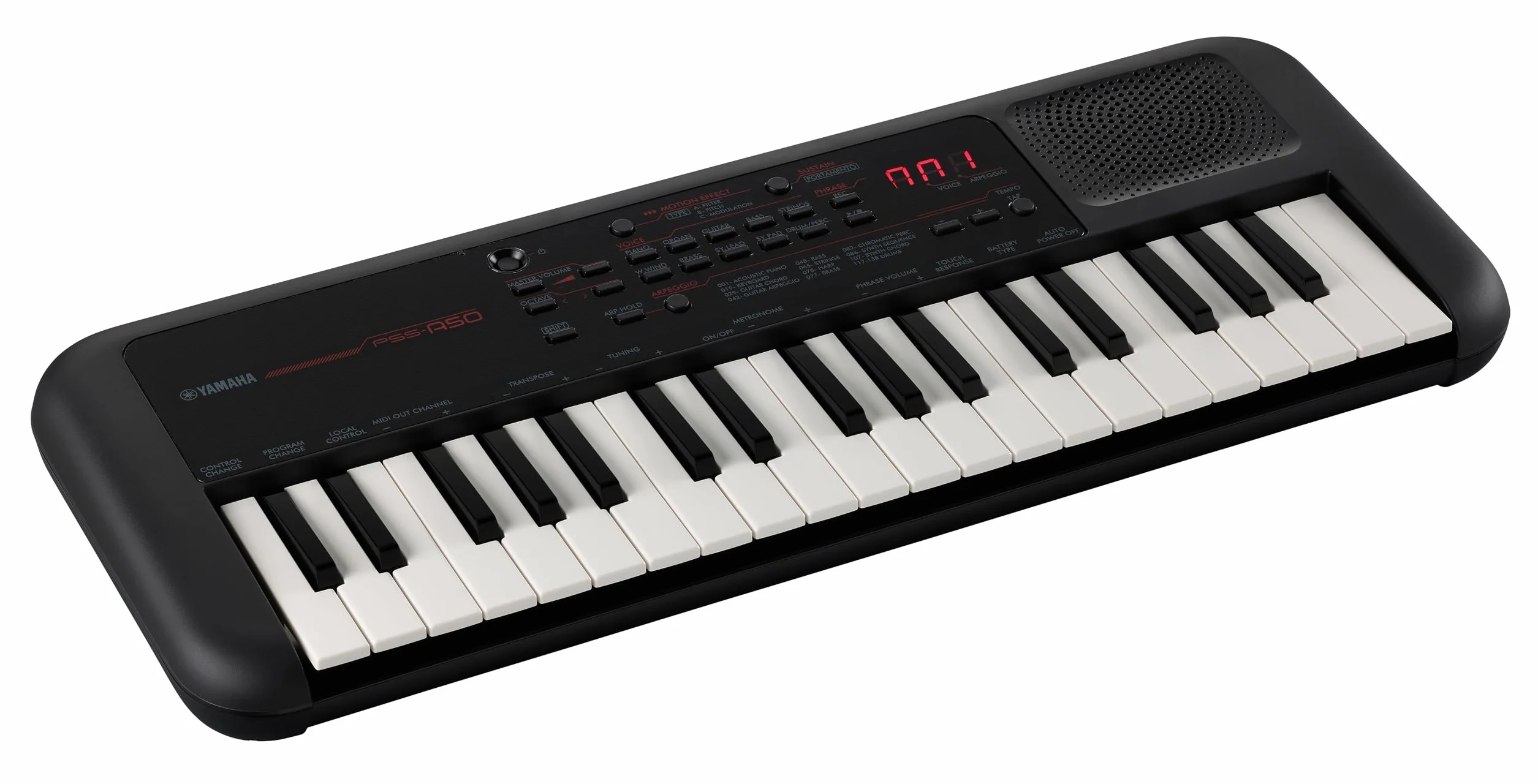 YAMAHA PSS-A50 - Teclado USB portátil digital con grabación de frases, 42 voces integradas y 138 tipos de arpegio con un diseño ligero, en color negro, 37 Key
