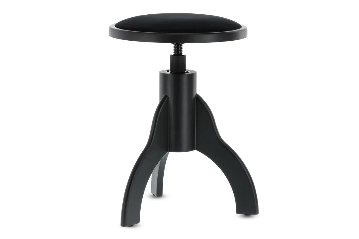 GEWA Silla de Piano, Negro Mate, Asiento Redondo 35 cm
