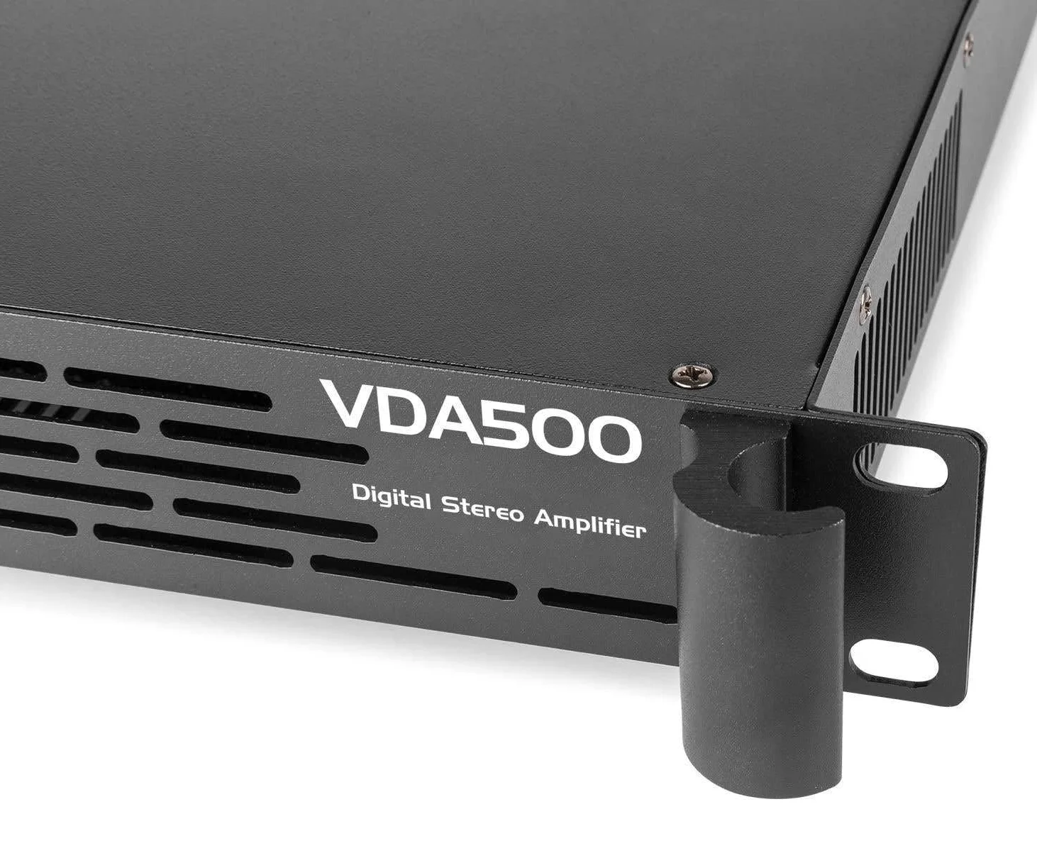 Vonyx VDA500 Etapa de Potencia 2 x 250w, Amplificadores Compactos Estéreo en 1 Unidad de Rack, Instalación Fija o Aplicaciones Móviles, Entradas XLR y Jack 6.3mm, Salida NL-4 de Altavoz, 500W Clase D