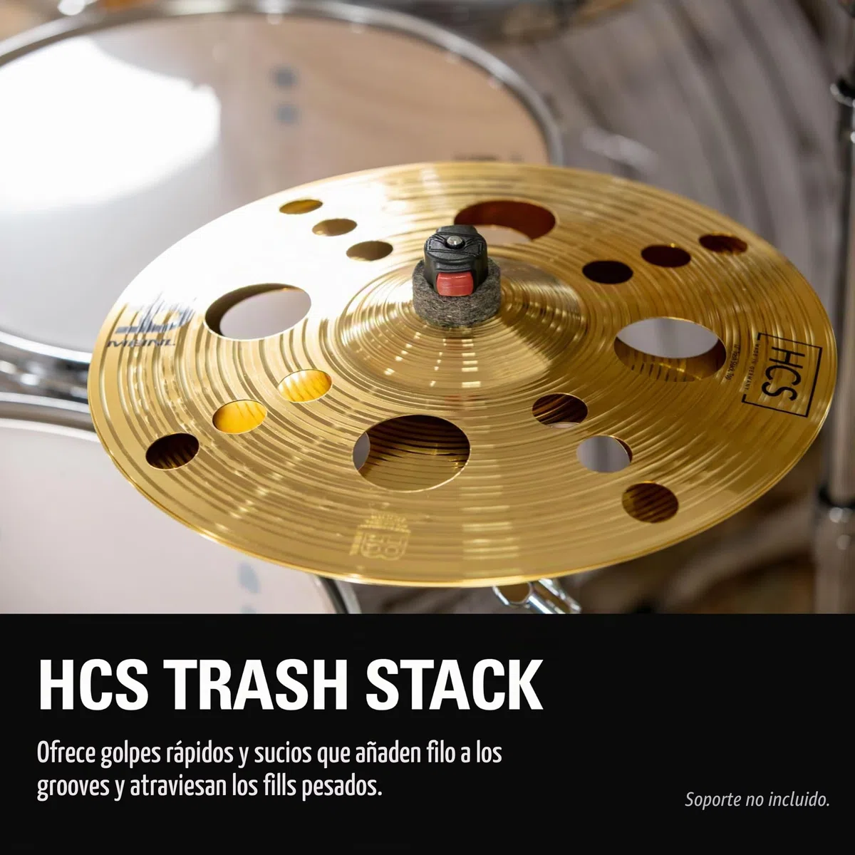 Meinl Cymbals HCS Plato Trash Stack de 12 pulgadas (30,48cm) Platillos de Batería – Latón, Acabado Tradicional (HCS12TRS)