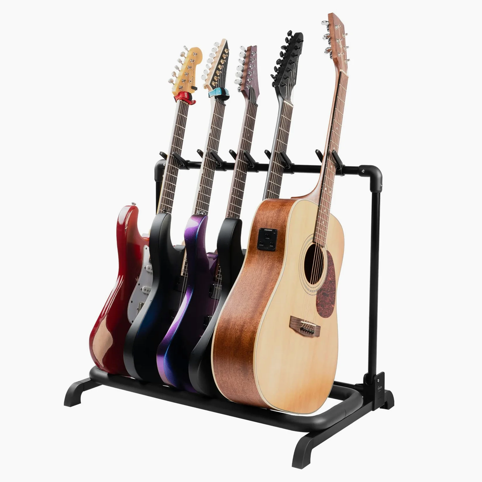 GUITTO Soporte Plegable Universal para Guitarras, Bajo y Guitarra Acústica - 5 Soportes GGS-07